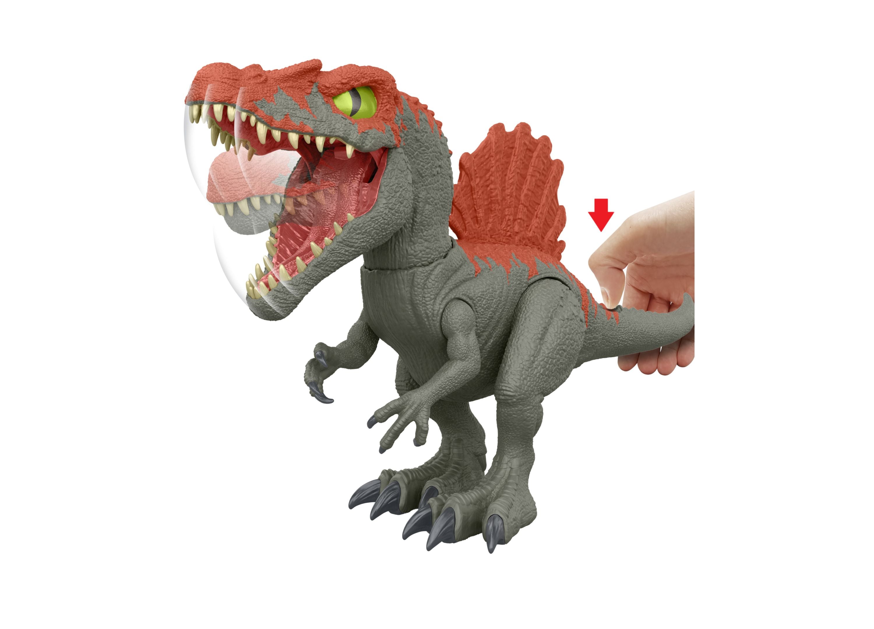 Alternative view of Jurassic World Crushivores Spinosaurus Cage Crasher Dinosaur Action Figure Unboxing Toy Compounds