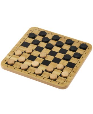 Pavilion 2-in-1 Wooden Chess & Checkers Board Game Set - Image 5