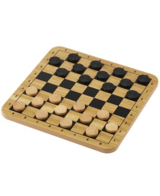 Pavilion 2-in-1 Wooden Chess & Checkers Board Game Set - Image 3