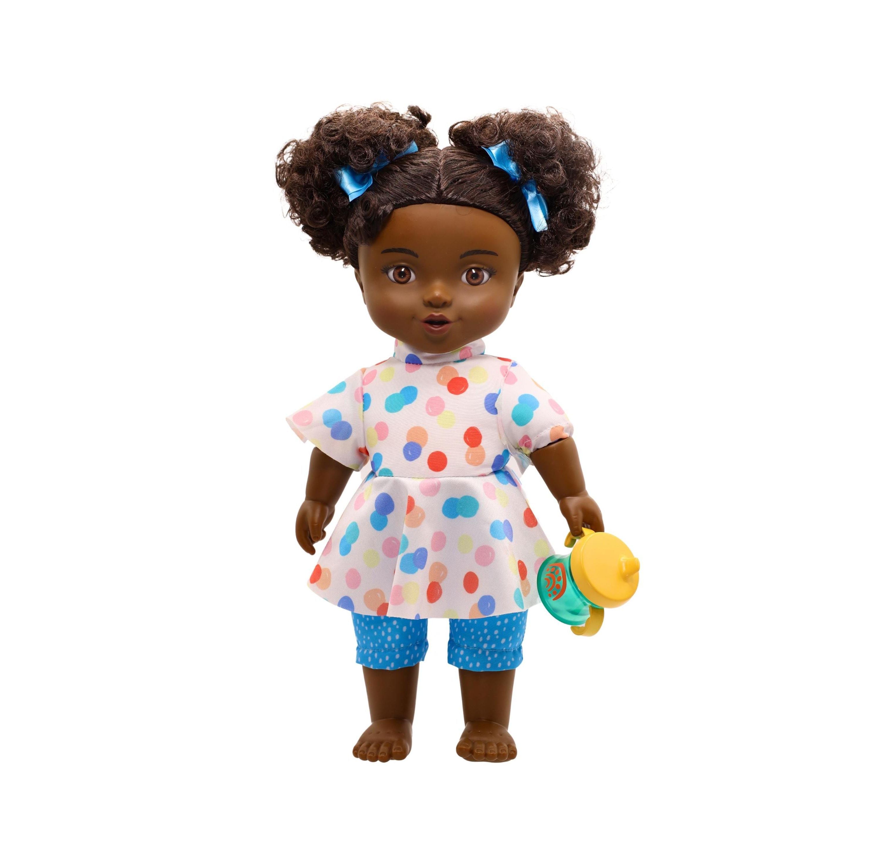 Positively Perfect Dolls 14-inch Curly Haired Sariyah Toddler Doll