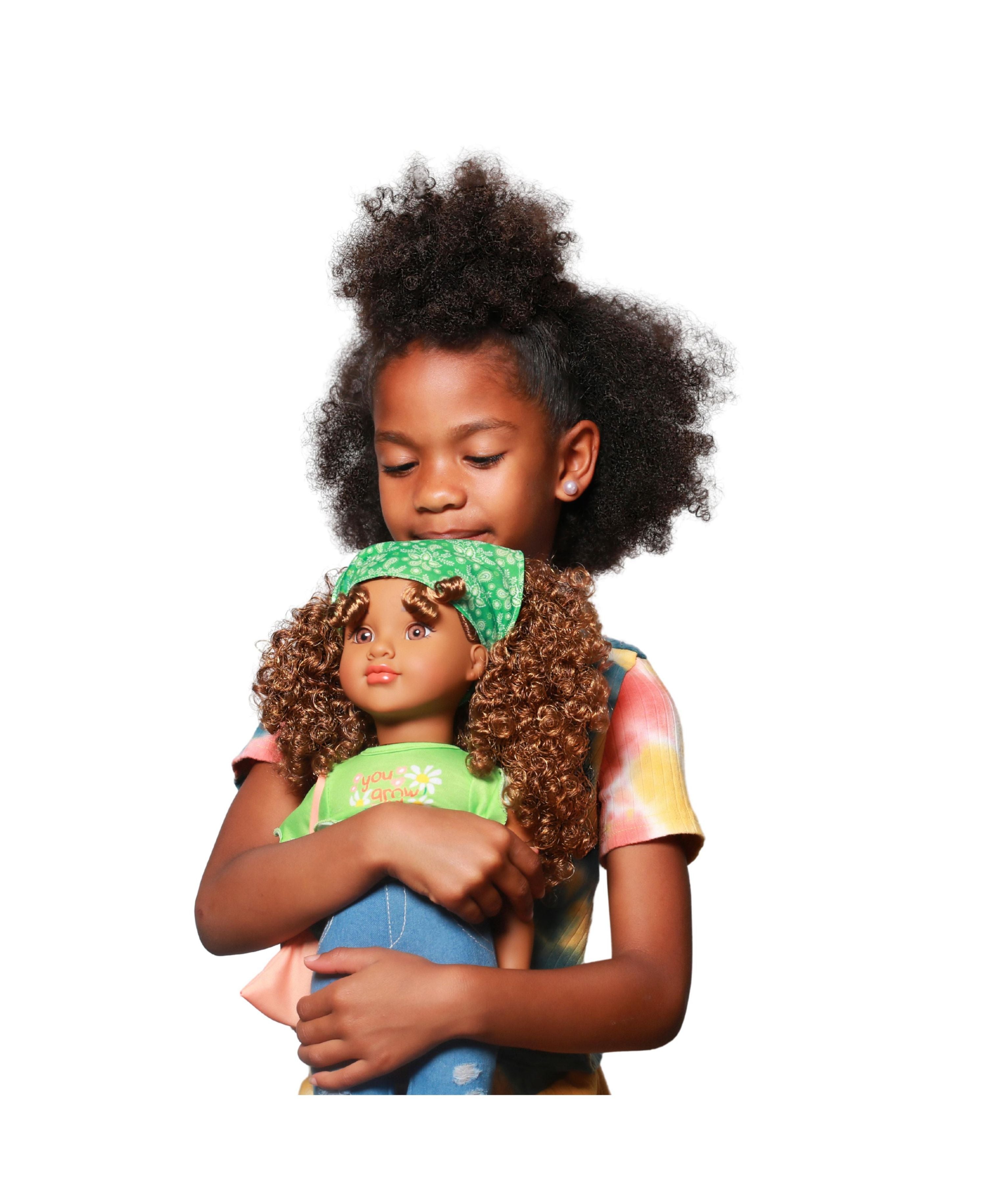 Positively Perfect Dolls 18" Willow Doll with Brown Hair and Golden Highlights - Image 4