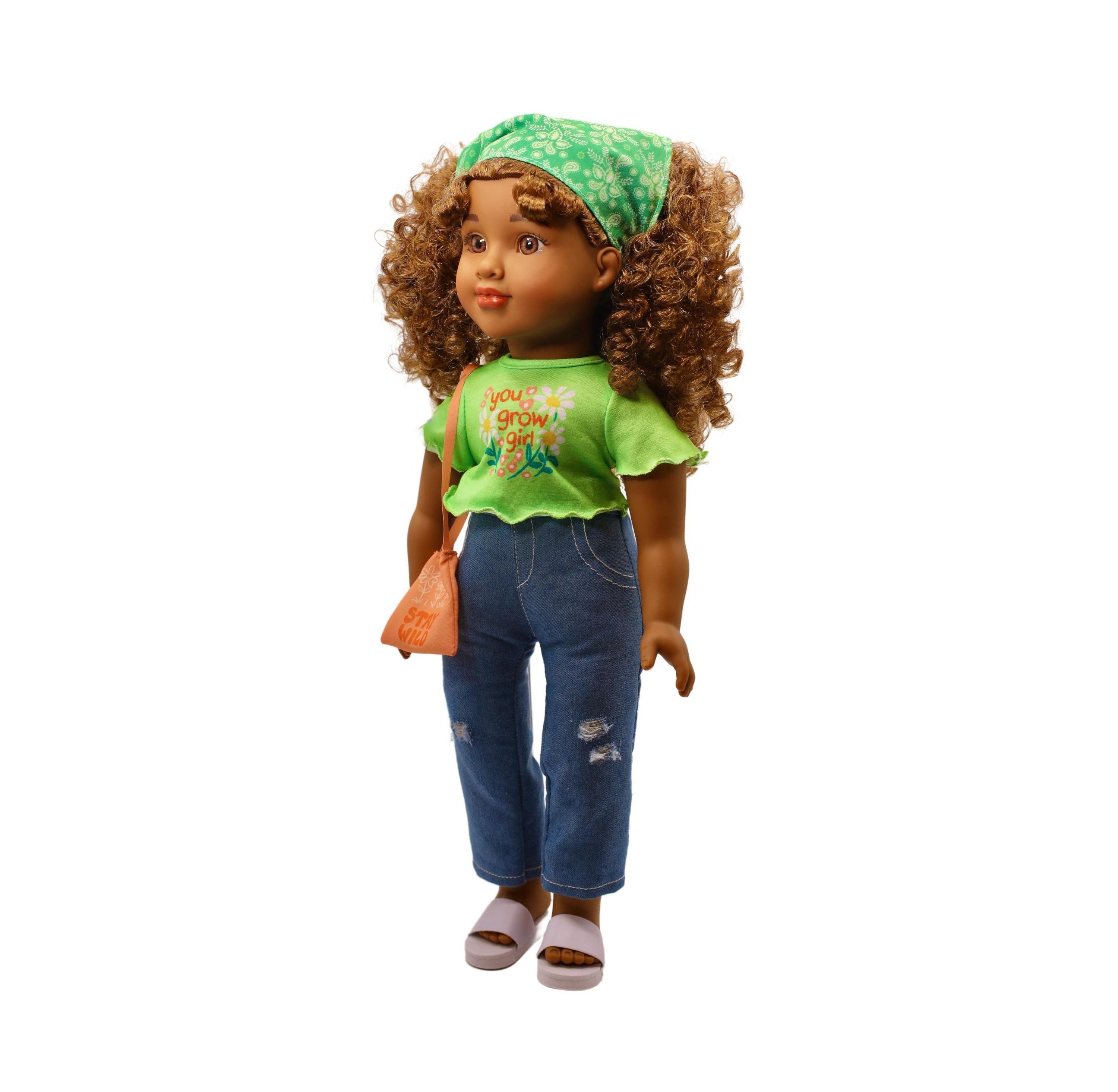 Positively Perfect Dolls 18" Willow Doll with Brown Hair and Golden Highlights - Image 6