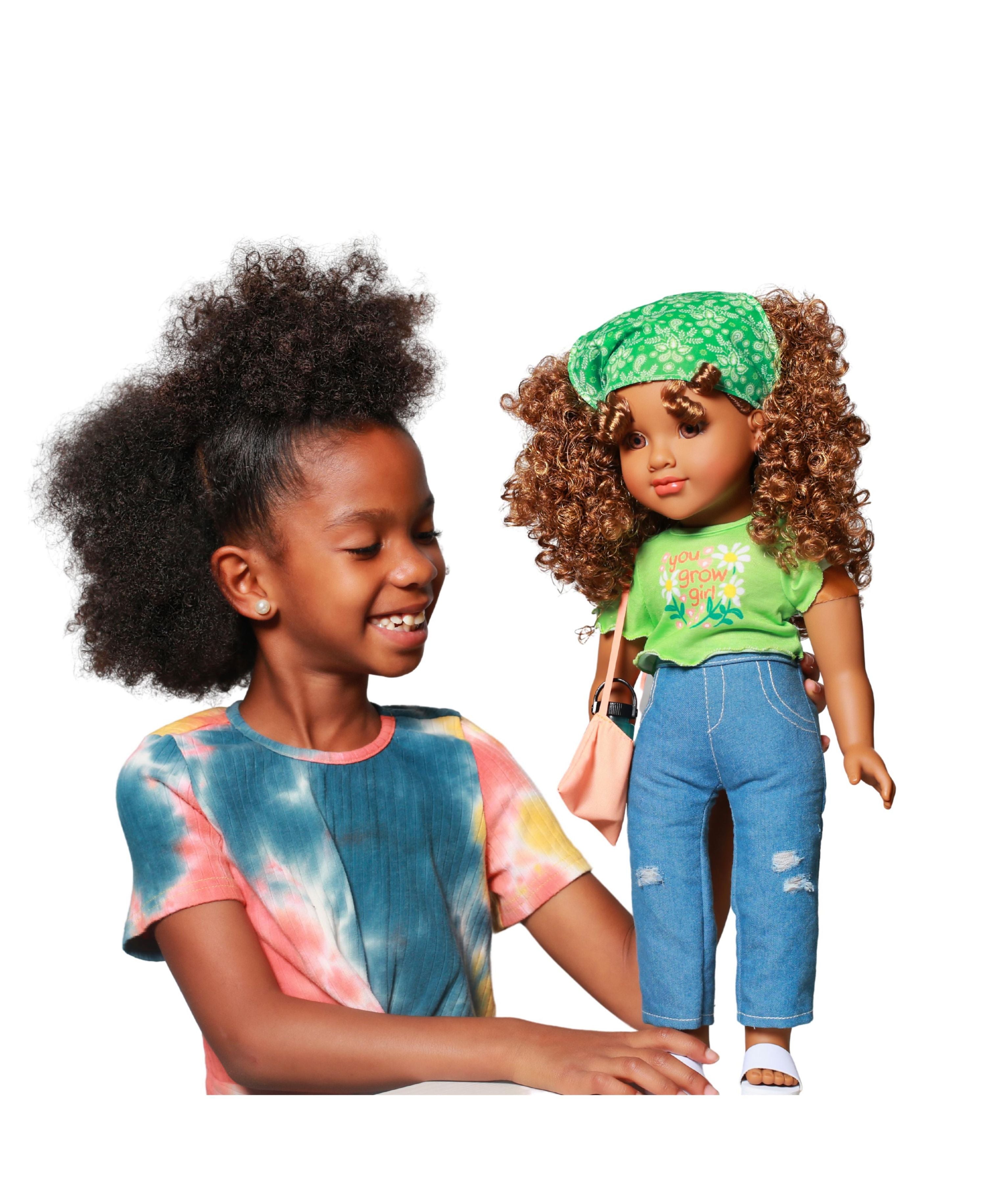 Positively Perfect Dolls 18" Willow Doll with Brown Hair and Golden Highlights - Image 8