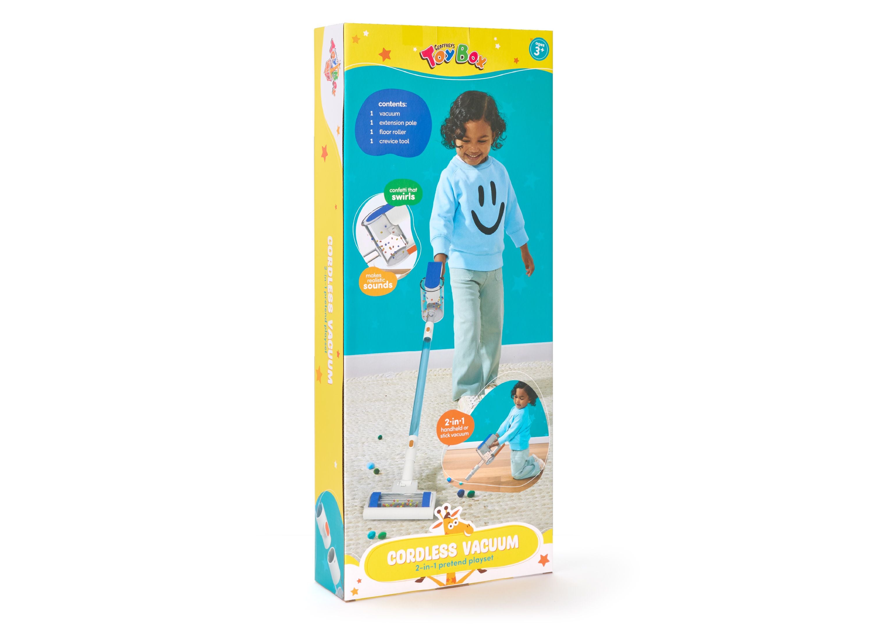 Geoffrey's Toy Box Cordless Vacuum 2-In-1 Pretend Playset - Image 8