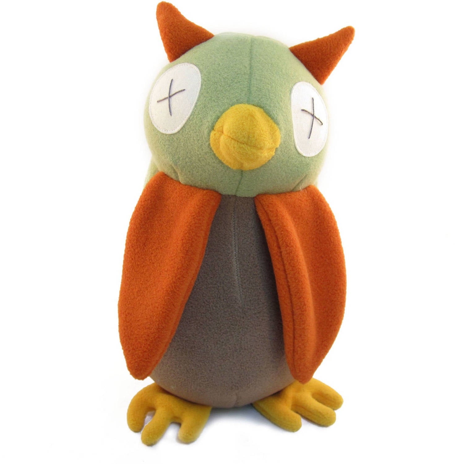 Cate & Levi 20 inch Eco-Friendly Softy Owl Stuffed Animal - Handcrafted Plush