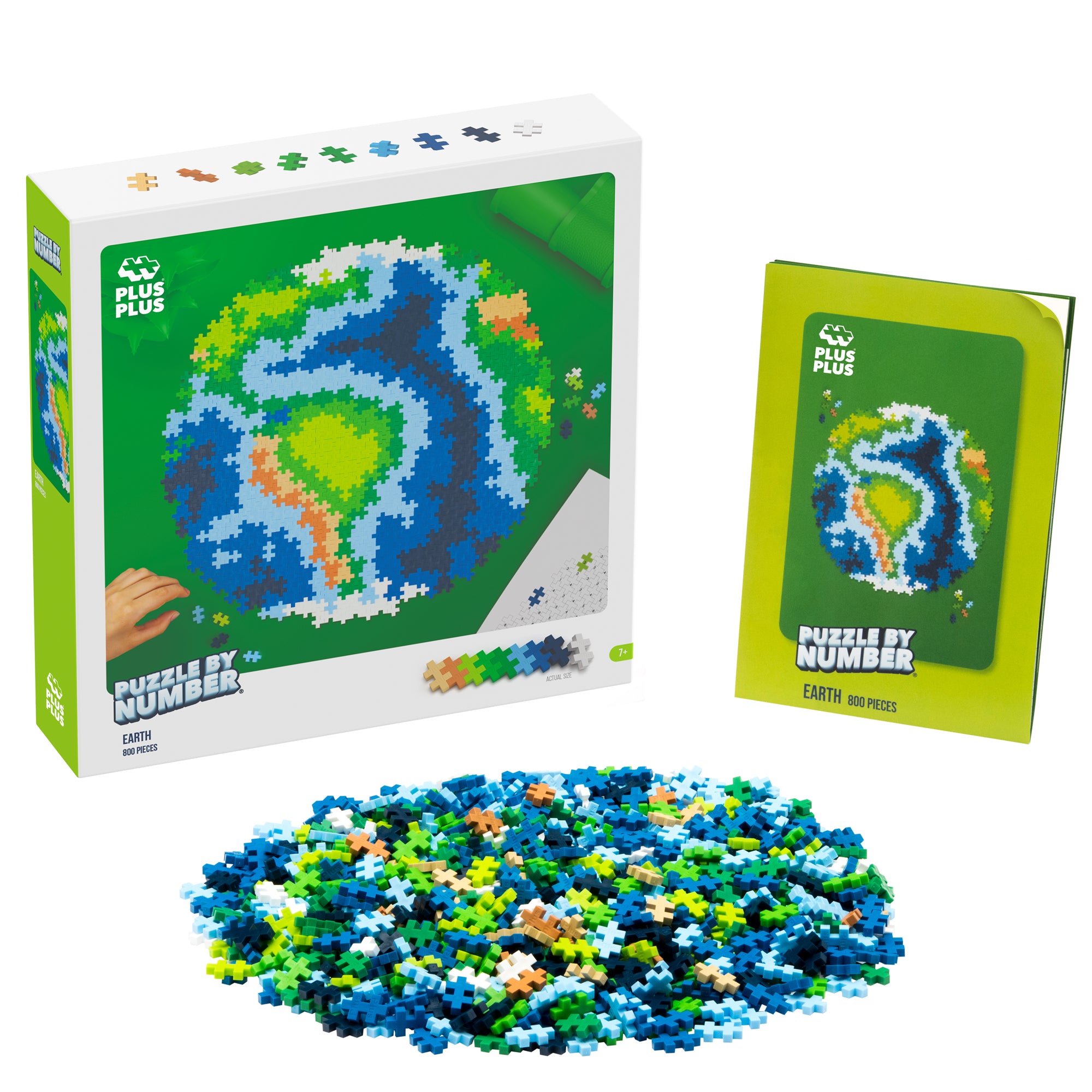 Alternative view of Plus-Plus Puzzle By Number - 800 Piece Earth-Themed Puzzle