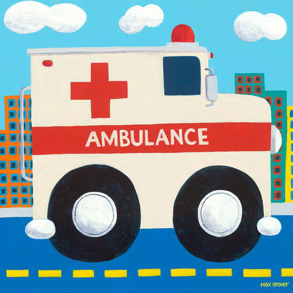 Oopsy Daisy's Vibrant Ambulance Canvas Art for Kids