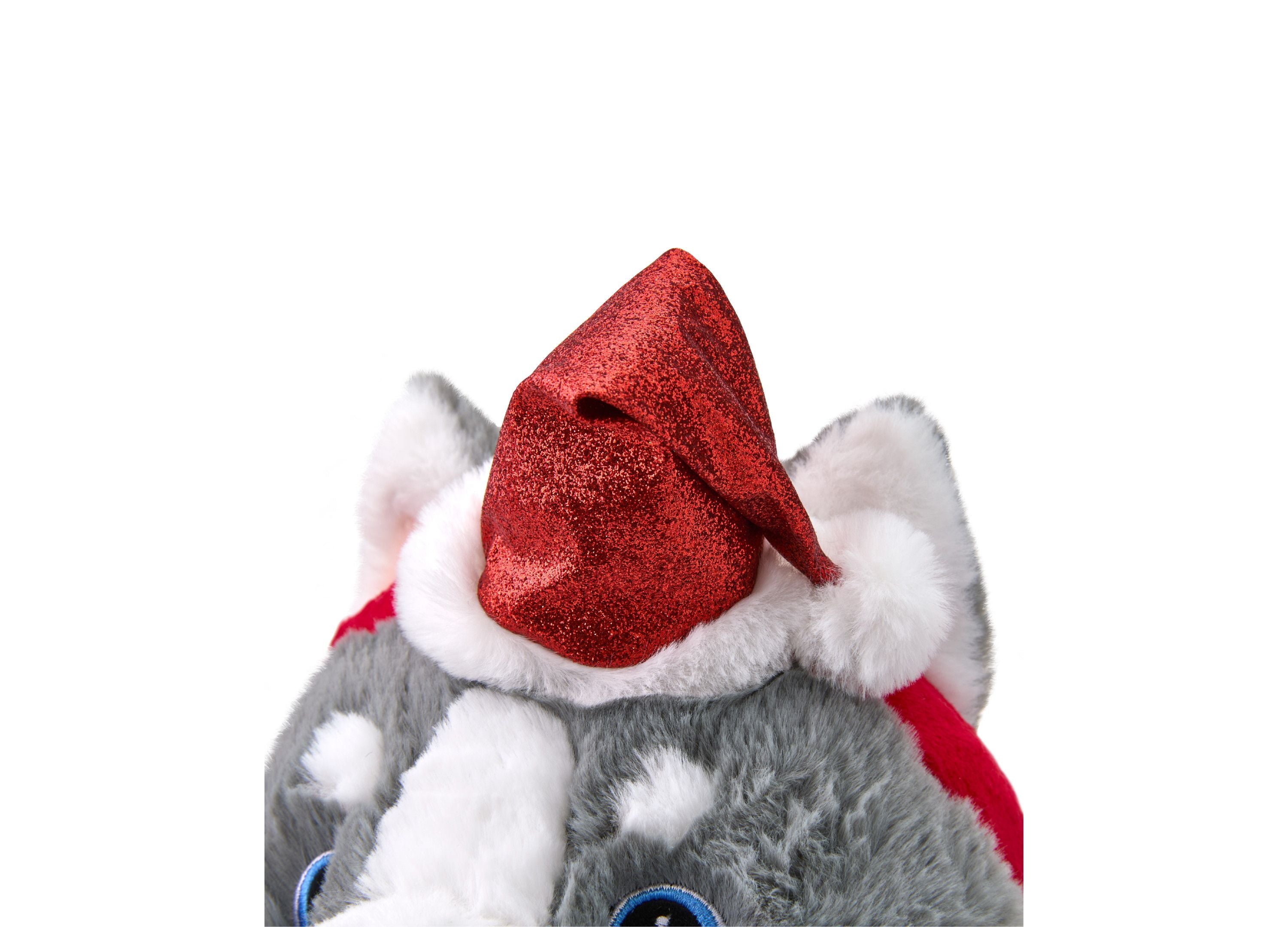 Geoffrey's Toy Box 10 Inch Husky Plush with Festive Christmas Hat - Image 6