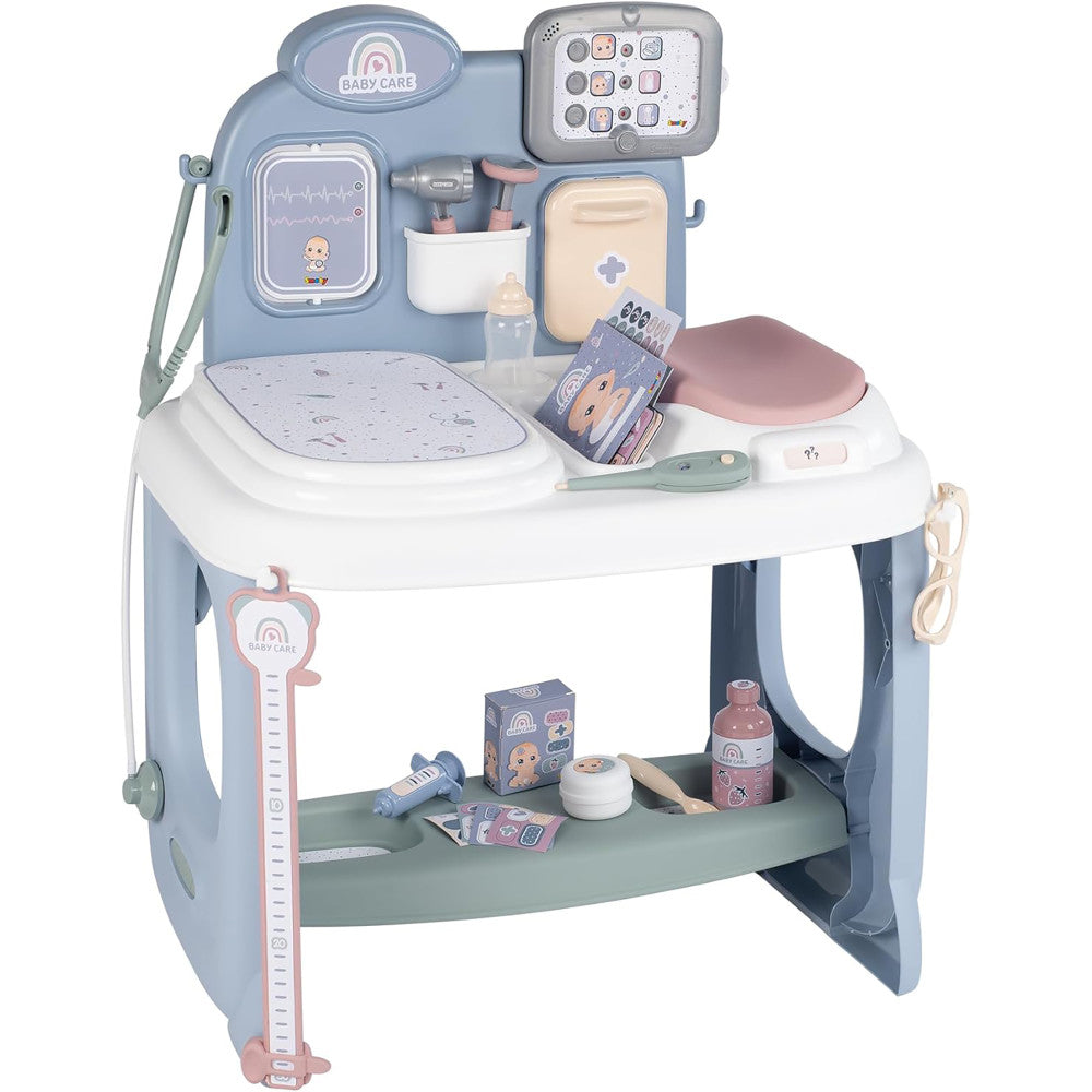 Smoby Baby Childcare Center Playset - Pastel with 24 Medical Toy Accessories, for Kids Age 3+