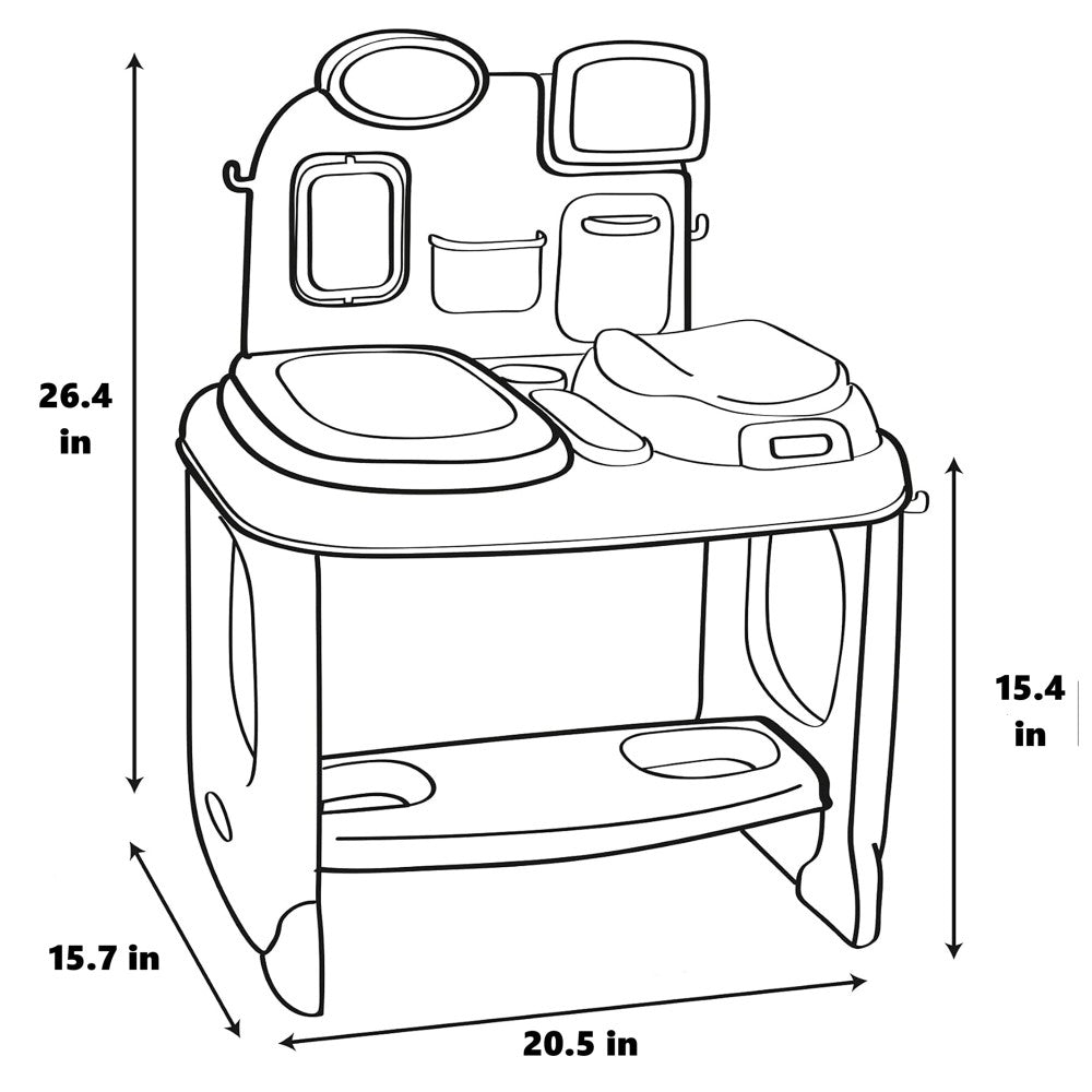 Smoby Baby Childcare Center Playset - Pastel with 24 Medical Toy Accessories, for Kids Age 3+ - Image 6