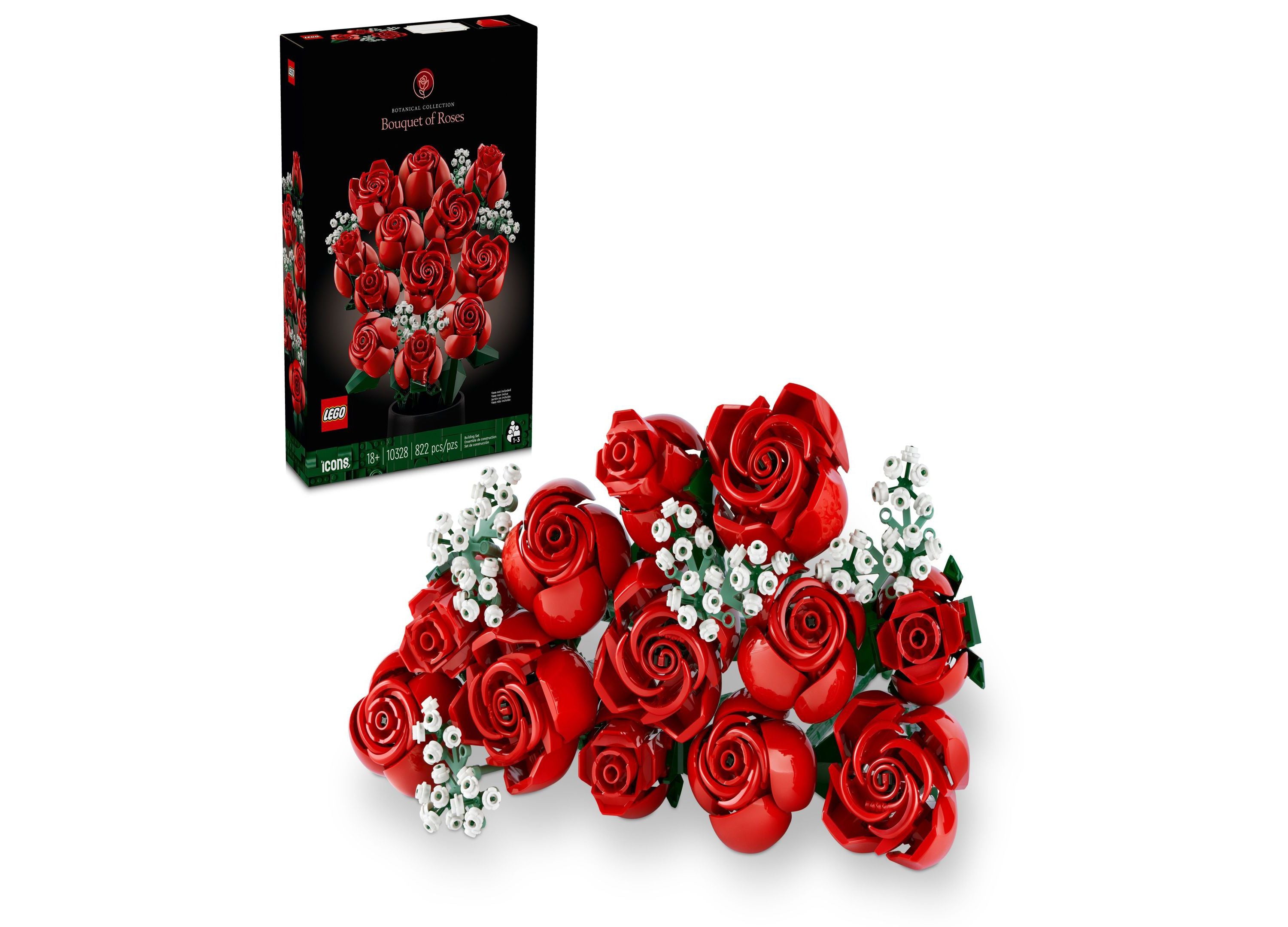 LEGO Icons Bouquet of Roses 10328 Buildable Floral Display
