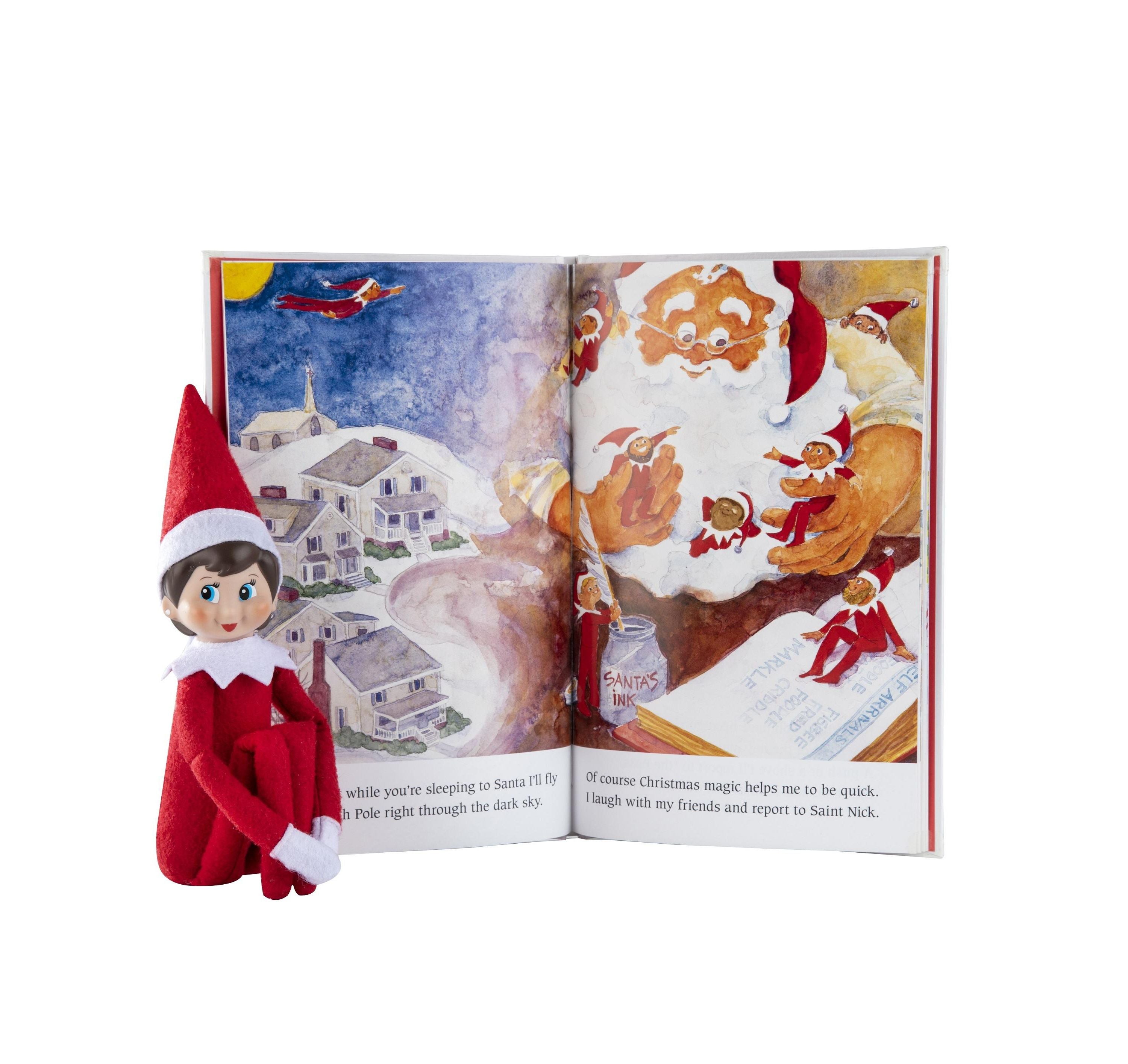 Alternative view of Elf on the Shelf Christmas Tradition Girl with Blue Eyes - Red Suit