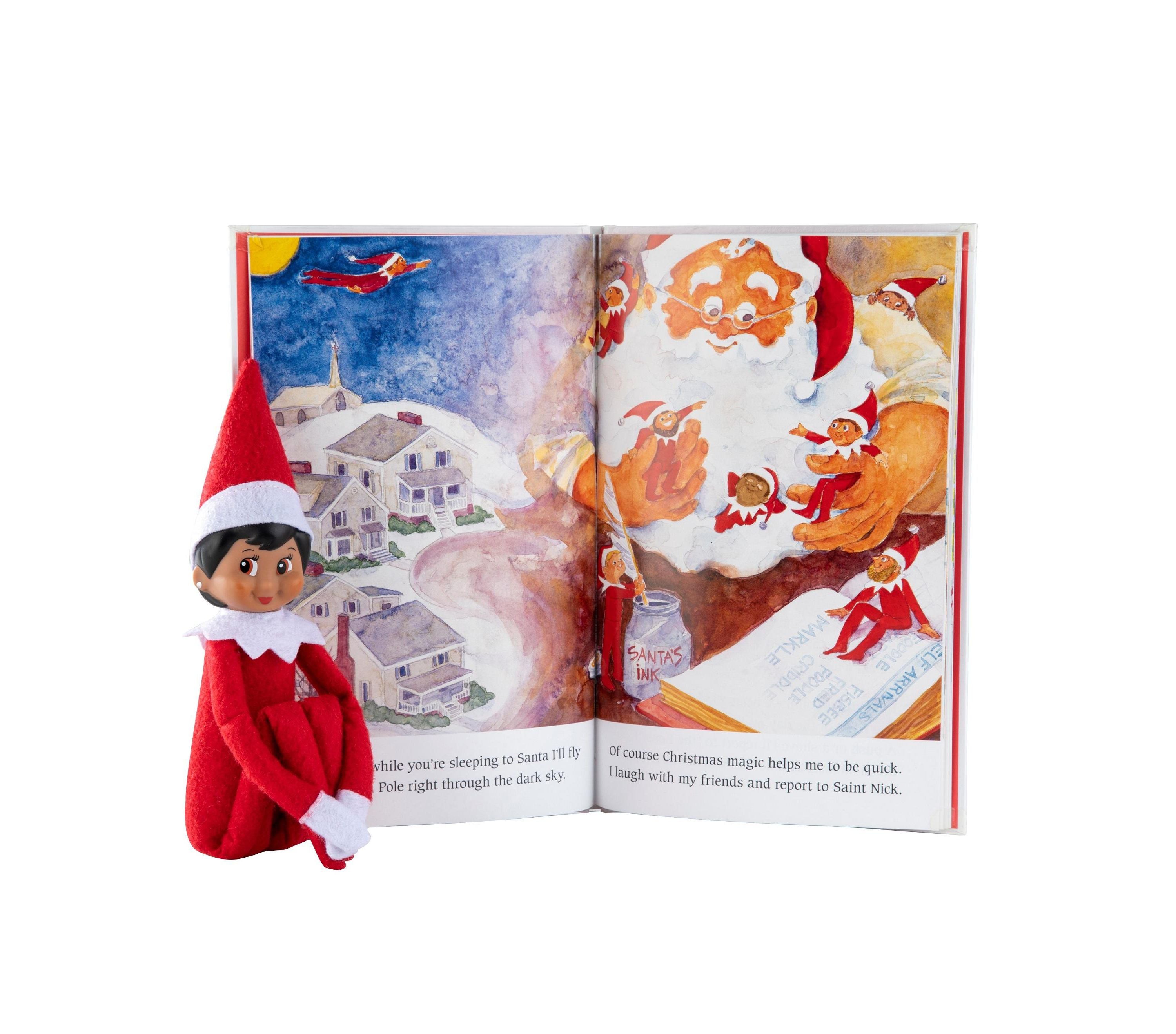 Elf on the Shelf A Christmas Tradition Girl Brown Eyes Plush Scout - Image 4