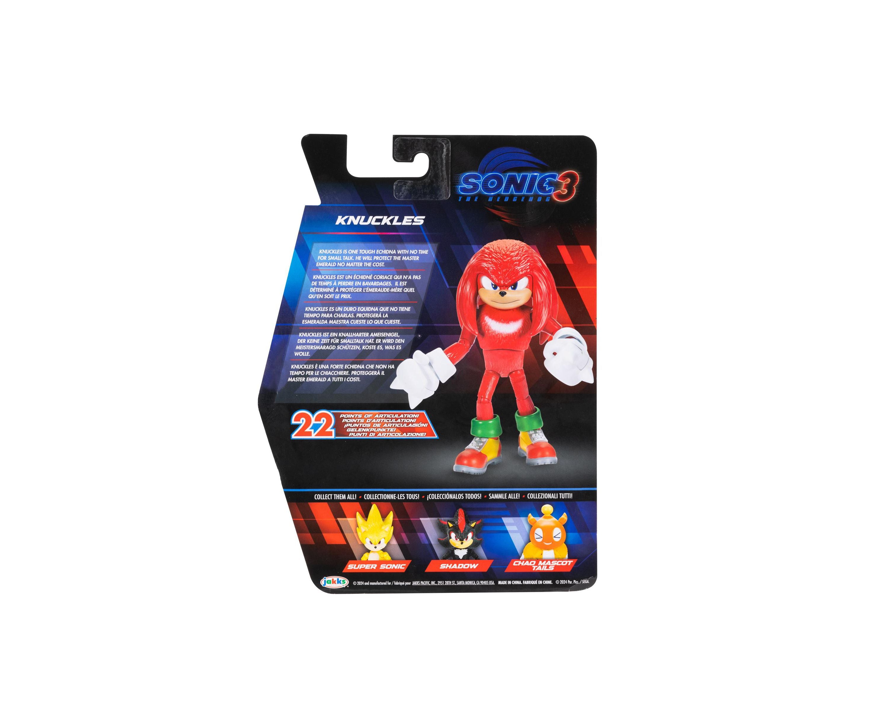Alternative view of Sonic 3 Movie Knuckles 5" Dynamic Articulation Figure