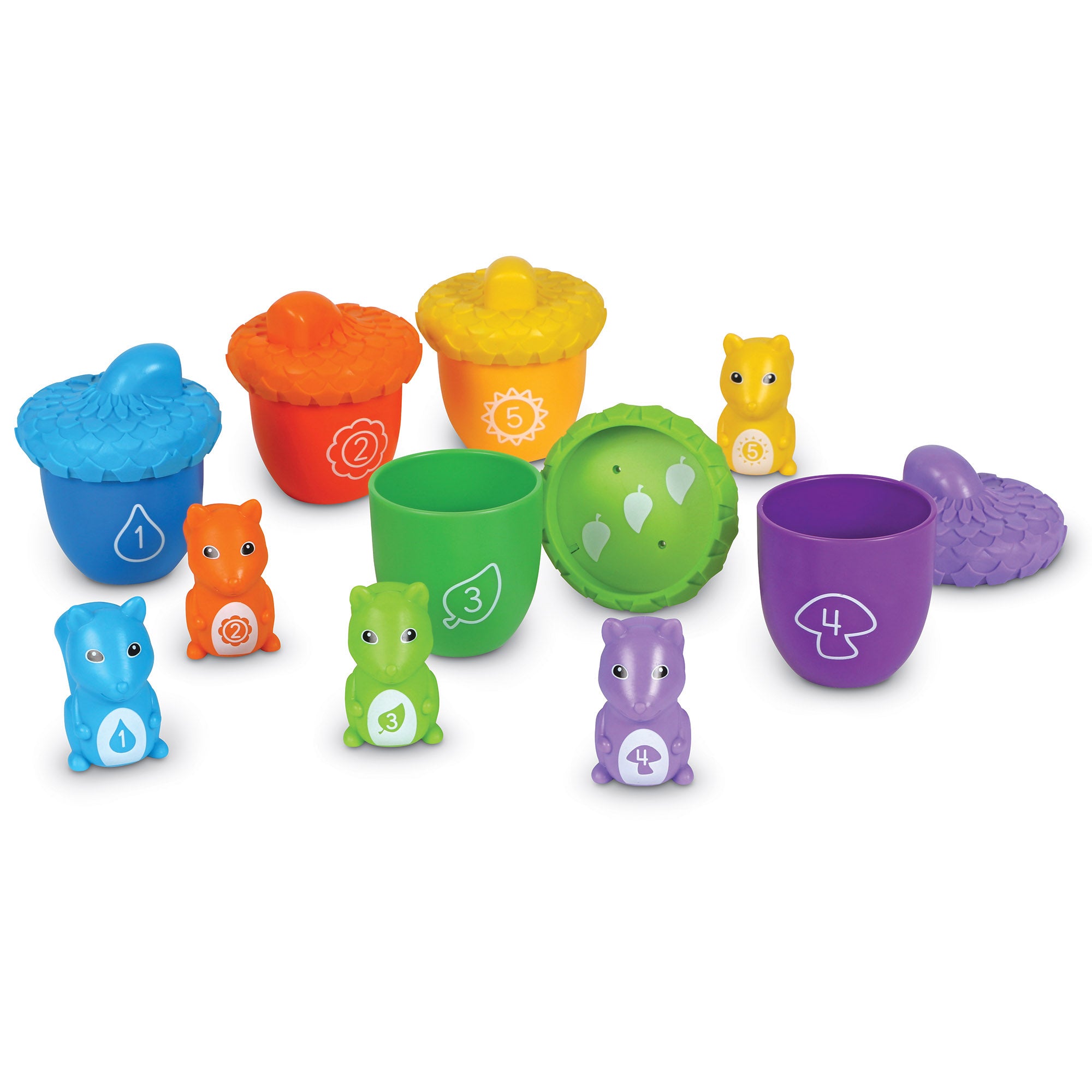 Learning Resources Snap-n-Learn Surprise Squirrels - Color & Counting Skill Development - Image 3