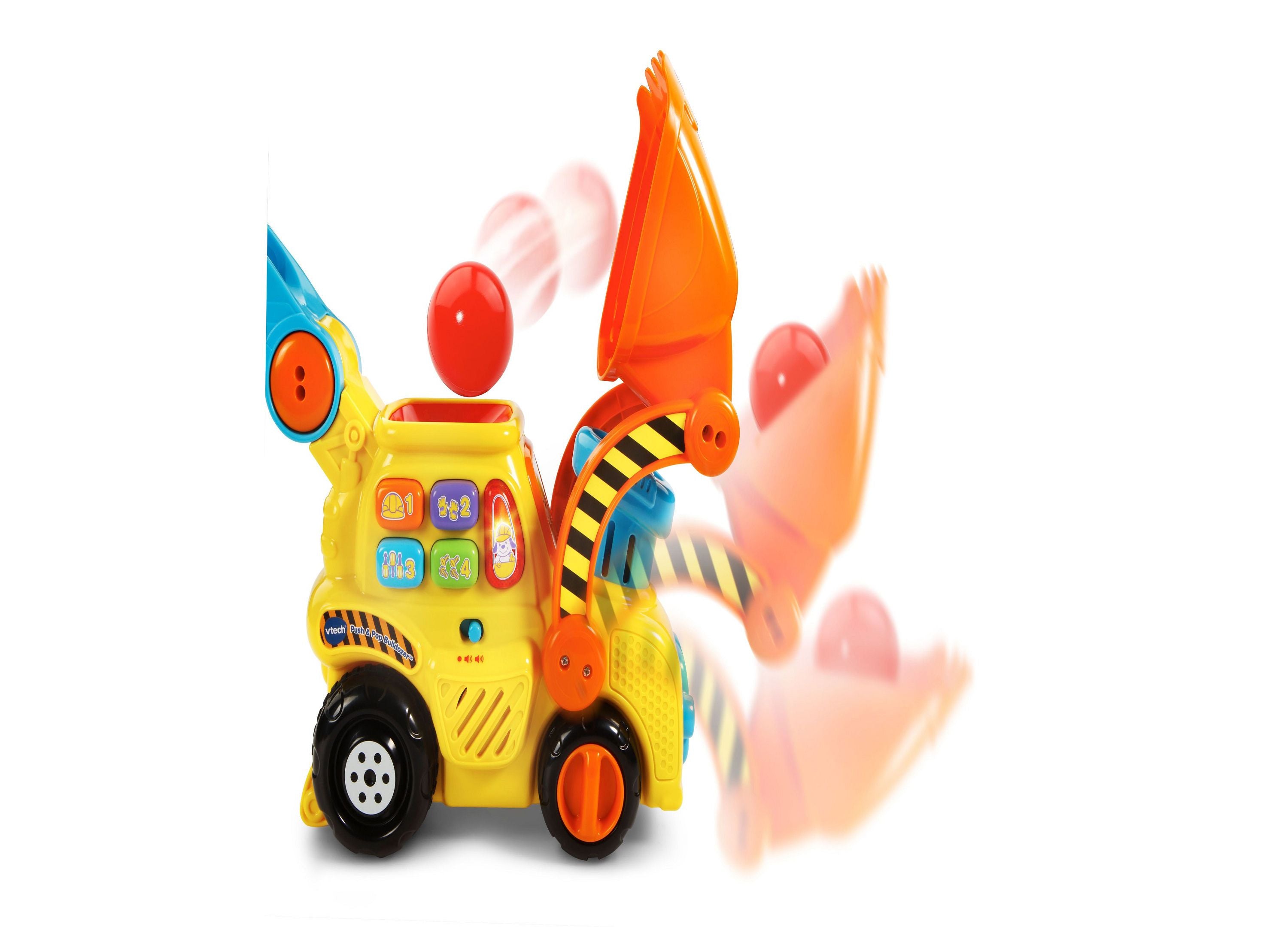 VTech Pop-a-Balls Push Pop Bulldozer Interactive Toy - Image 3