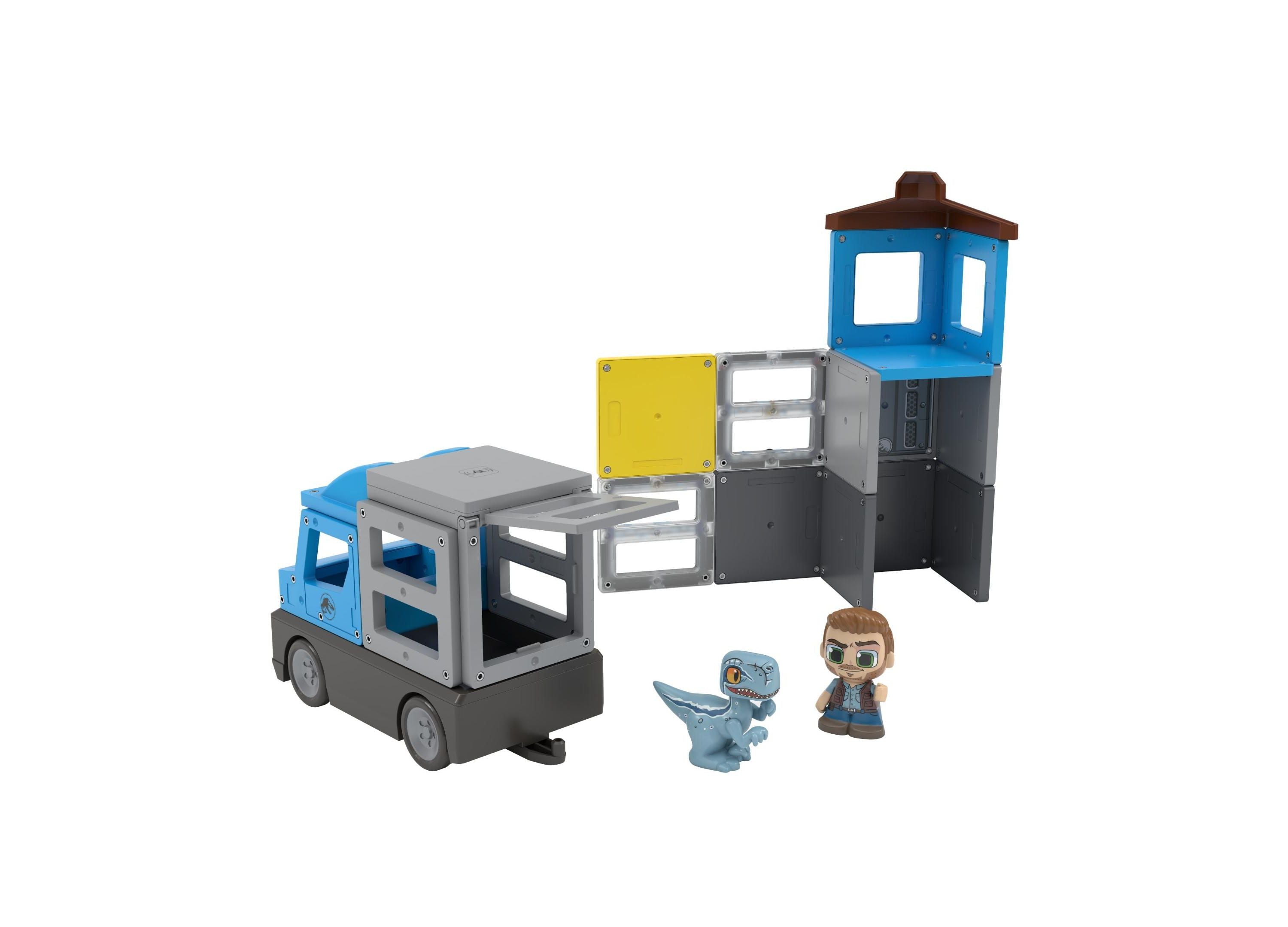 Alternative view of Tile Town Jurassic World Dino Rescue Magnetic Playset, 22-Piece