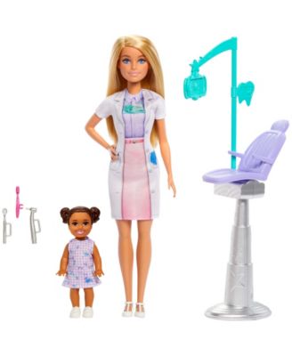 Alternative view of Barbie Dentist Playset with Blonde Doll, Kid Patient, and Dental Accessories