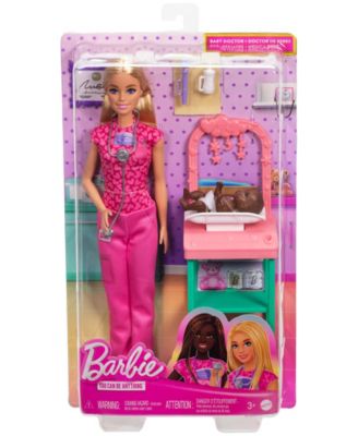 Barbie Baby Doctor Playset with Blonde Fashion Doll, Examination Table, and Accessories - Image 3