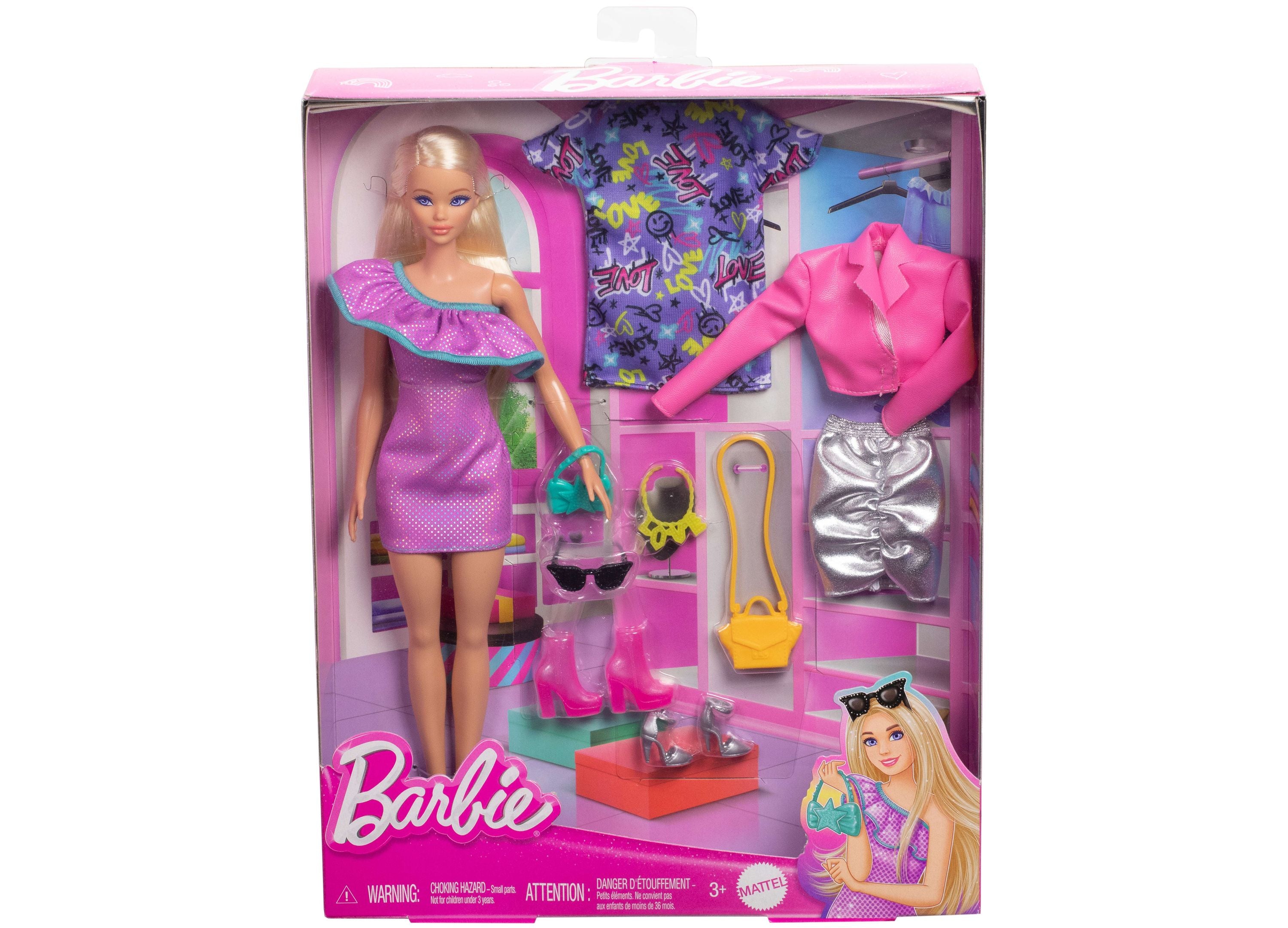 Barbie Glam Party Fashion Doll with Mix-and-Match Outfits - Image 5