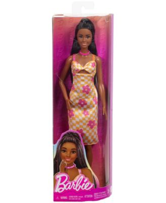 Barbie Fashionistas Doll 233 - Flower Checkered Midi Dress - Image 5