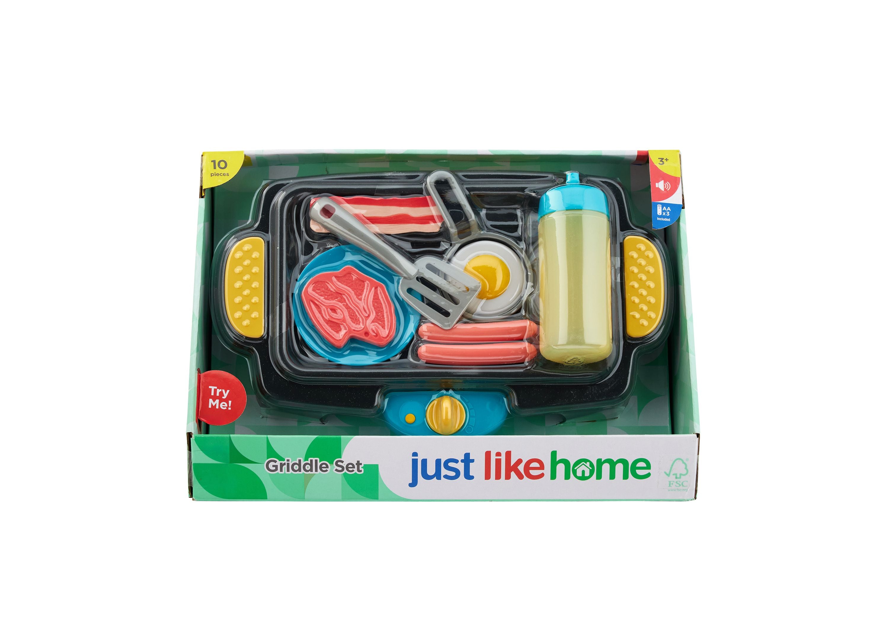 Alternative view of Just Like Home Interactive Griddle Playset - 9 Piece Set