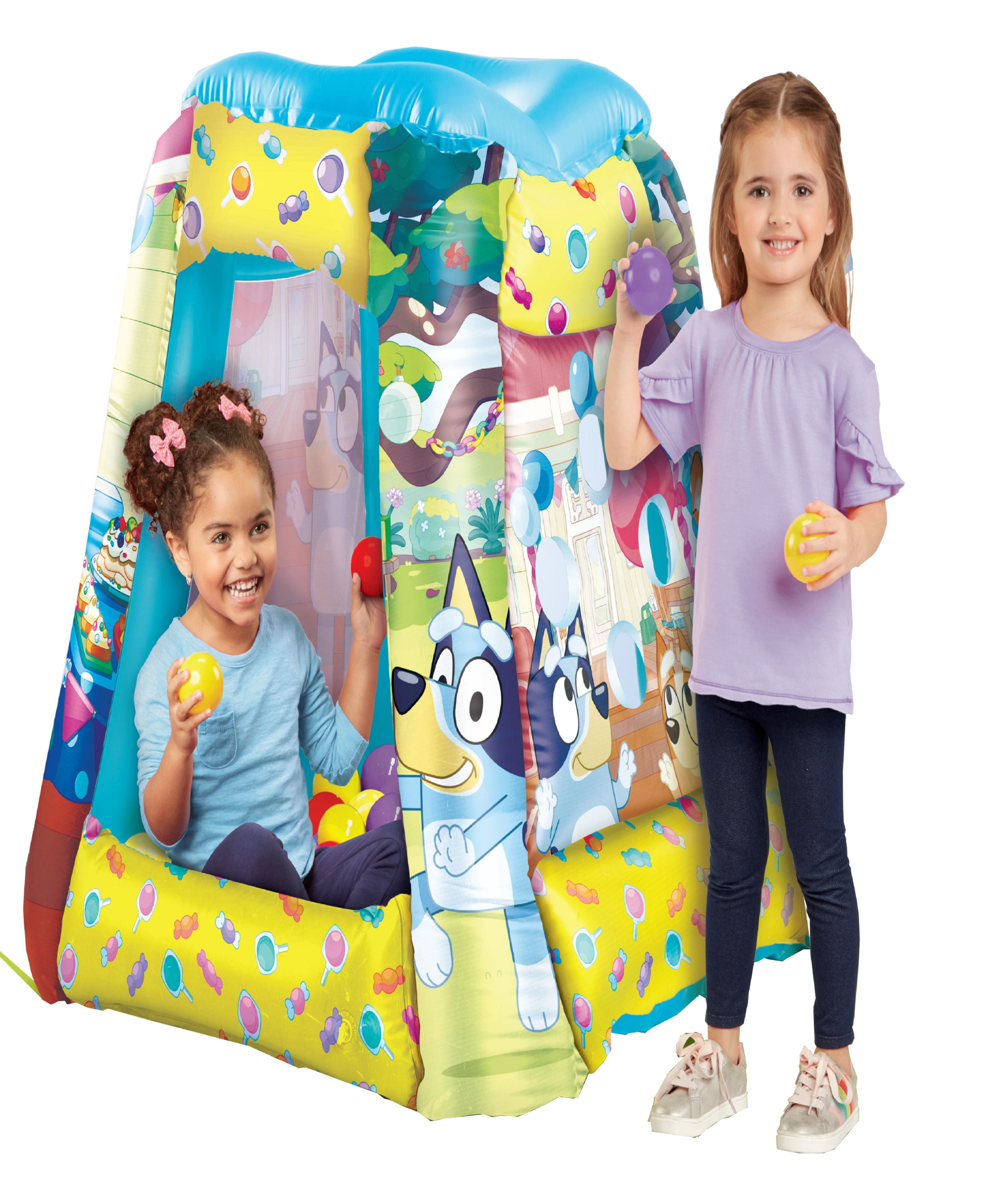 Bluey Ball Pit 20 Ball Playland with Colorful Character Graphics