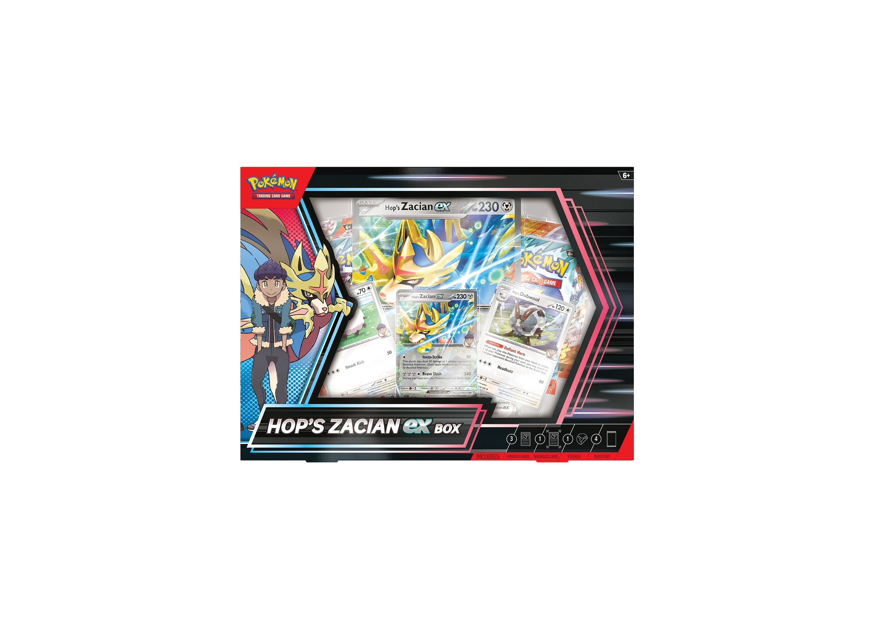 Alternative view of Pokémon Hop's Zacian ex Dynamic Duo Battle Box