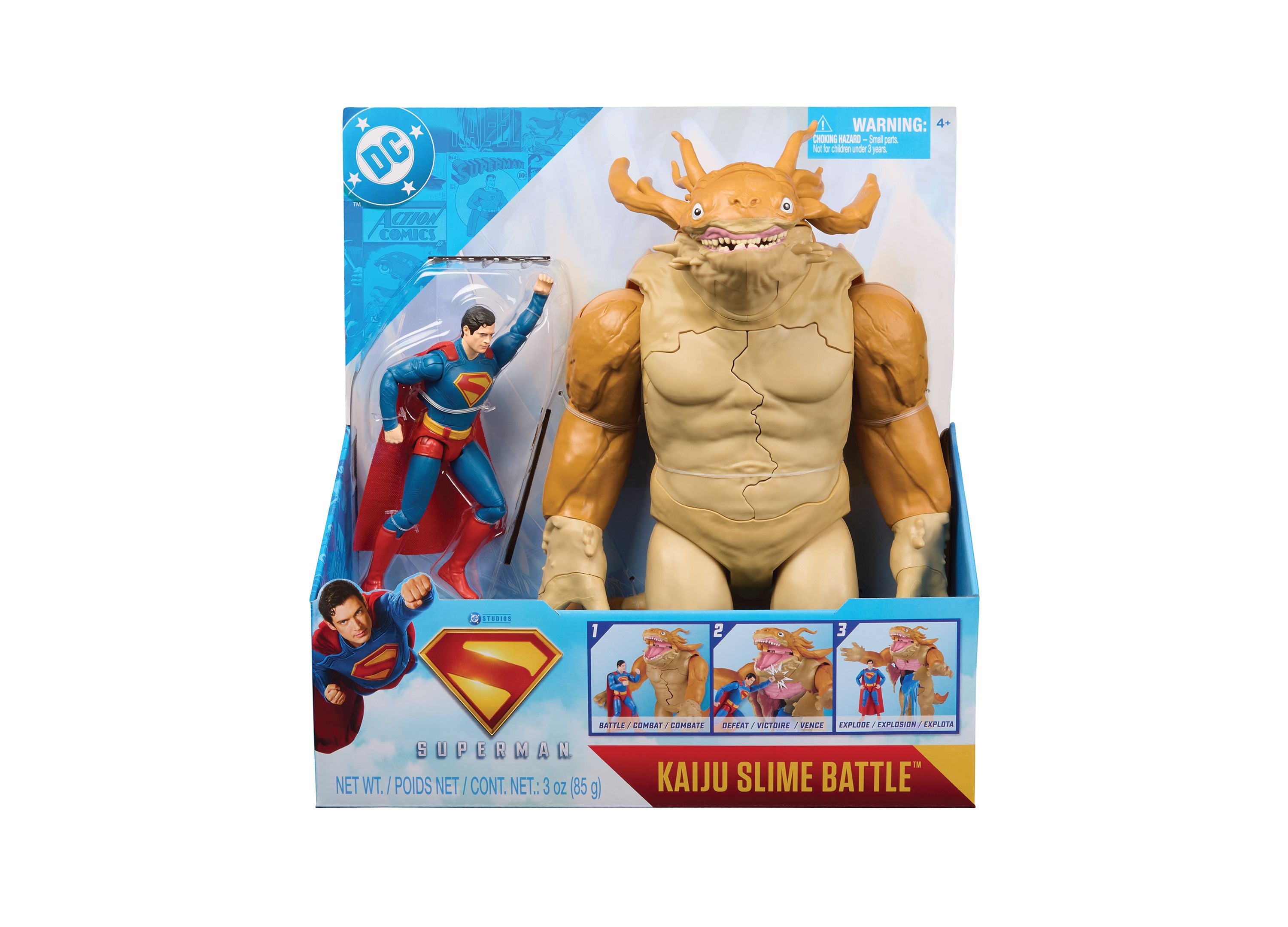 Alternative view of DC Comics Superman Vs. Kaiju 6-Inch Action Figure - Slime Battle Toy