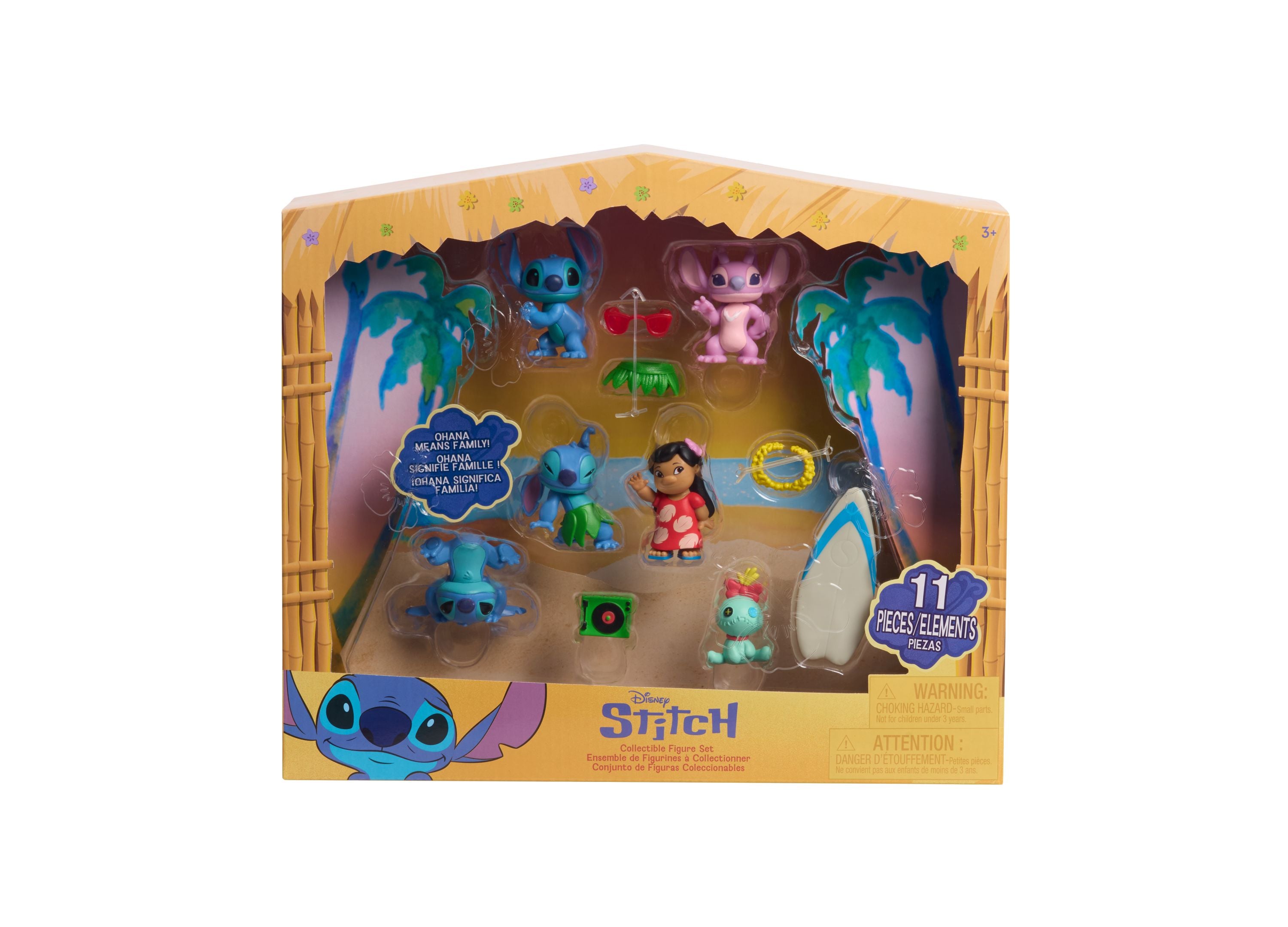 Disney Stitch and Angel 3-Inch Collectible Figure Set