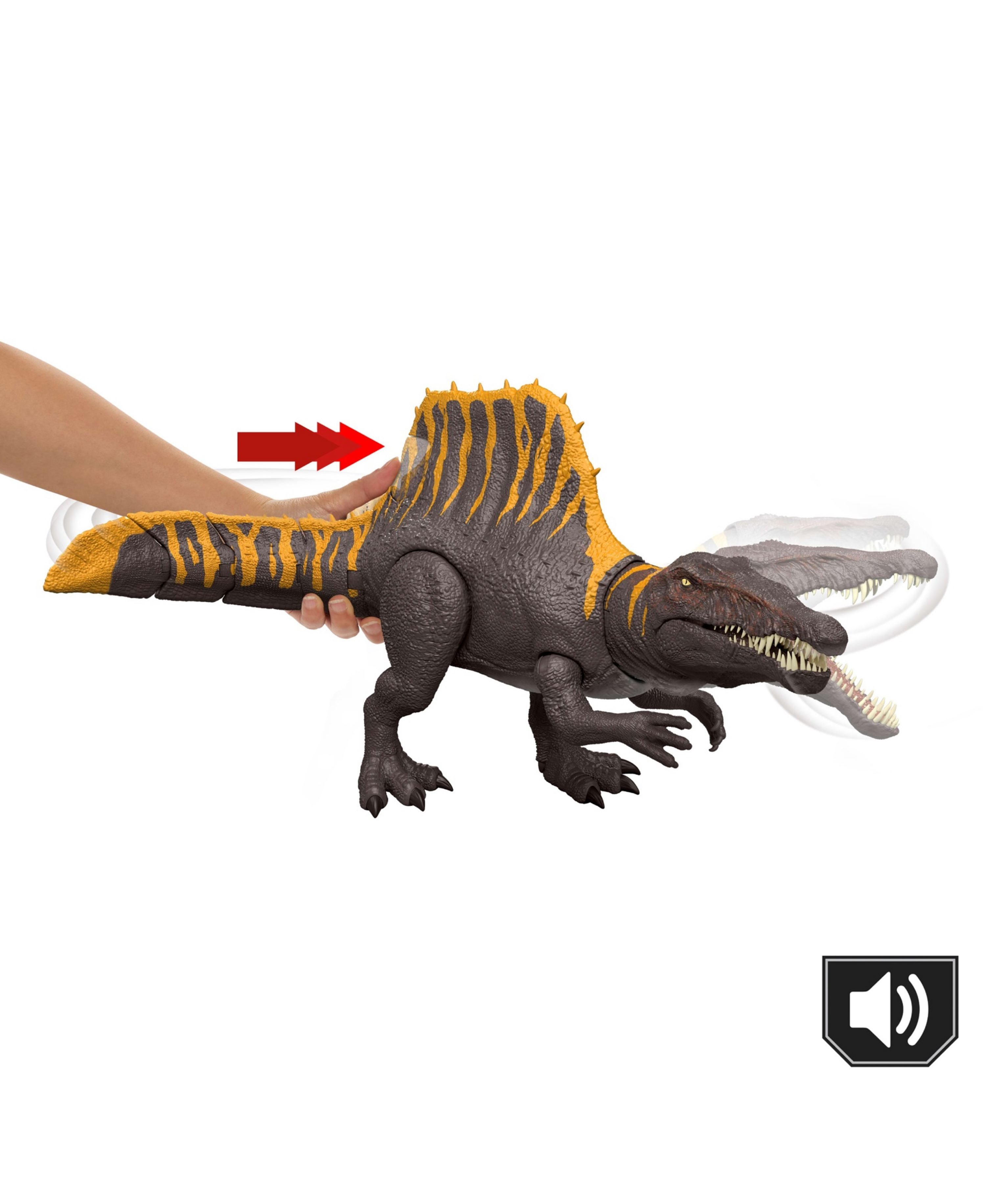 Alternative view of Jurassic World Rebirth 9.61 inch Spinosaurus Action Figure - Tail Thrasher