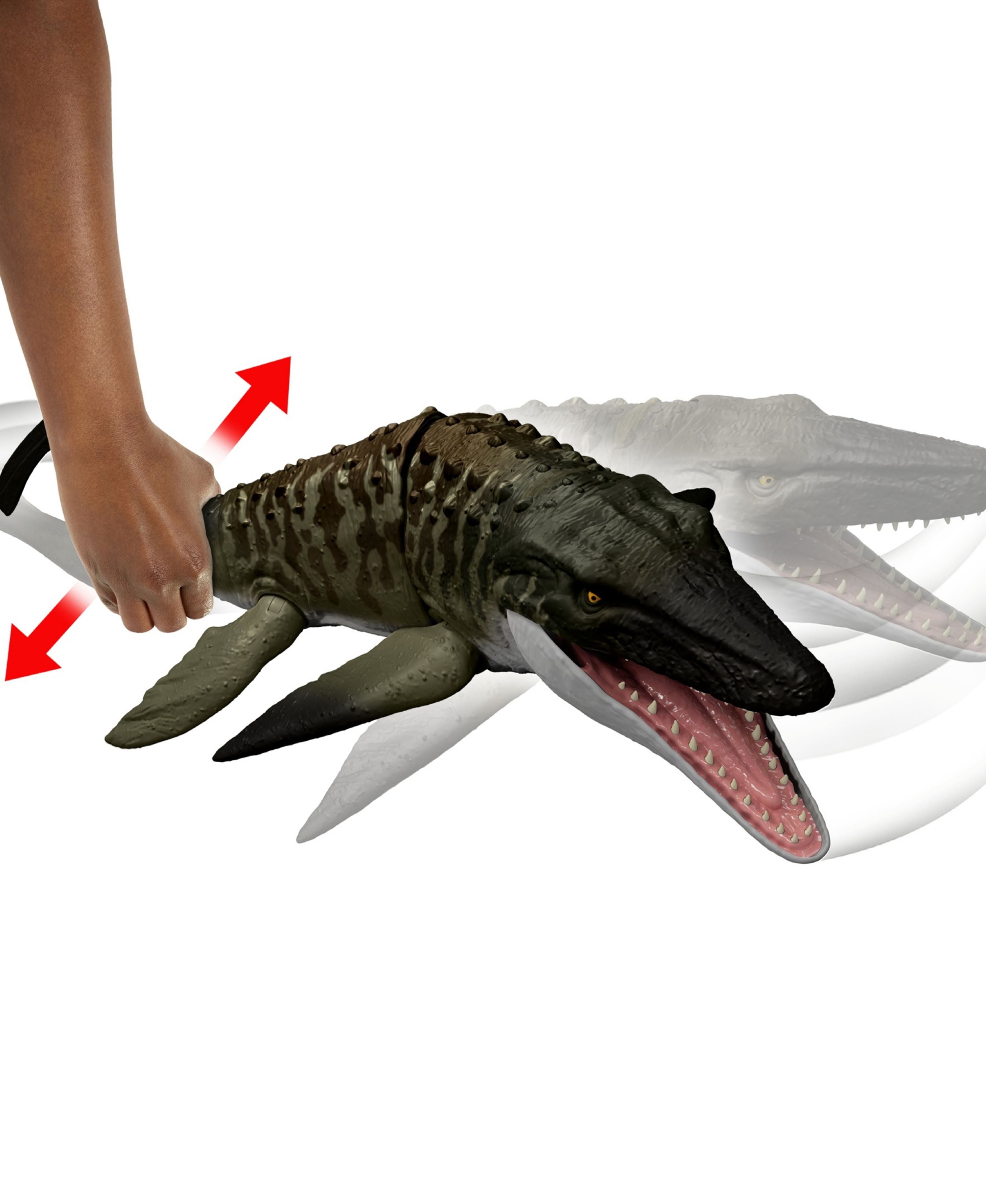Alternative view of Jurassic World Rebirth Bite N Blast Mosasaurus Action Figure Playset