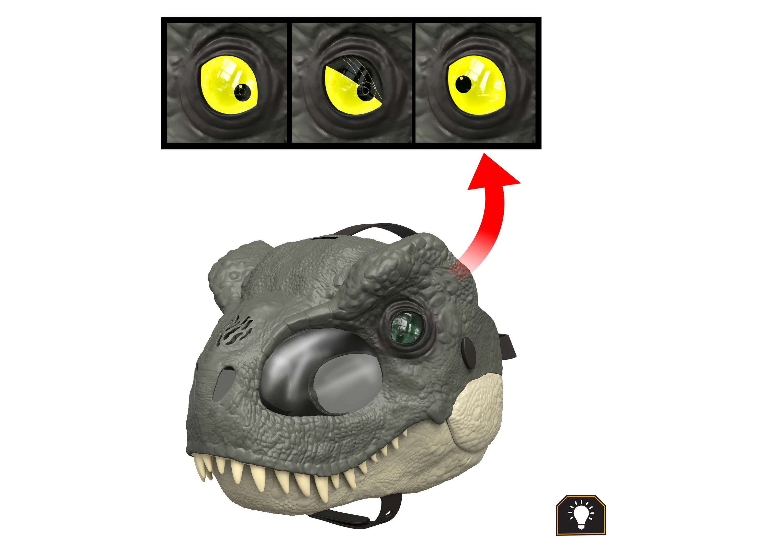 Alternative view of Jurassic World Dominion T-Rex Chomp N Roar Mask - Interactive Costume