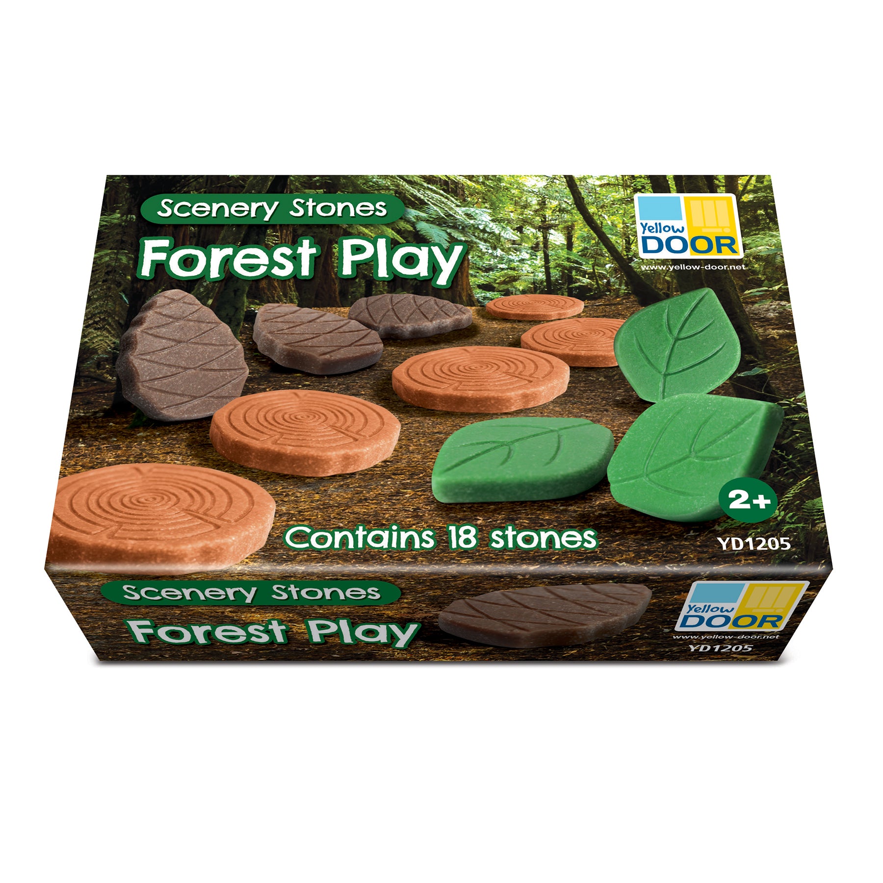 Alternative view of Yellow Door Forest Play Scenery Stones Set - 18 Engraved Pieces