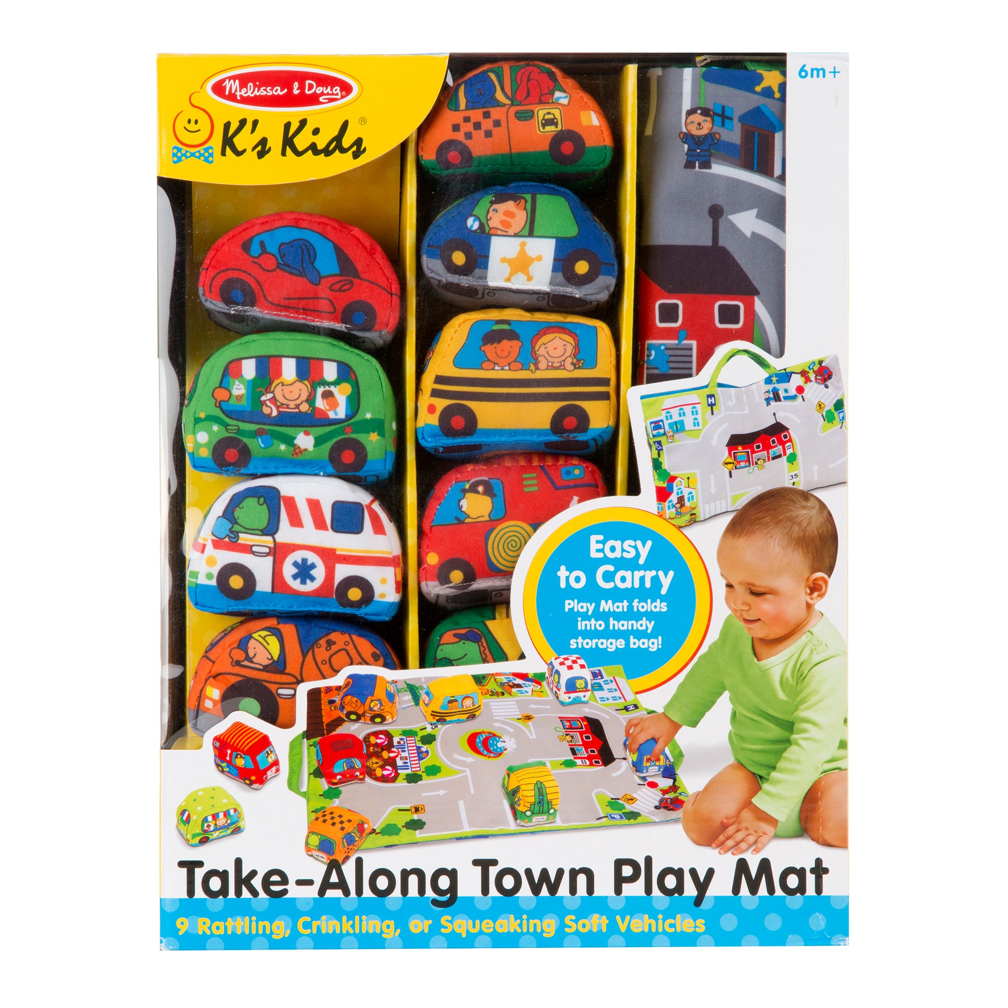 Alternative view of Melissa & Doug Take-Along Town Play Mat ‚Äì Interactive Travel Toy
