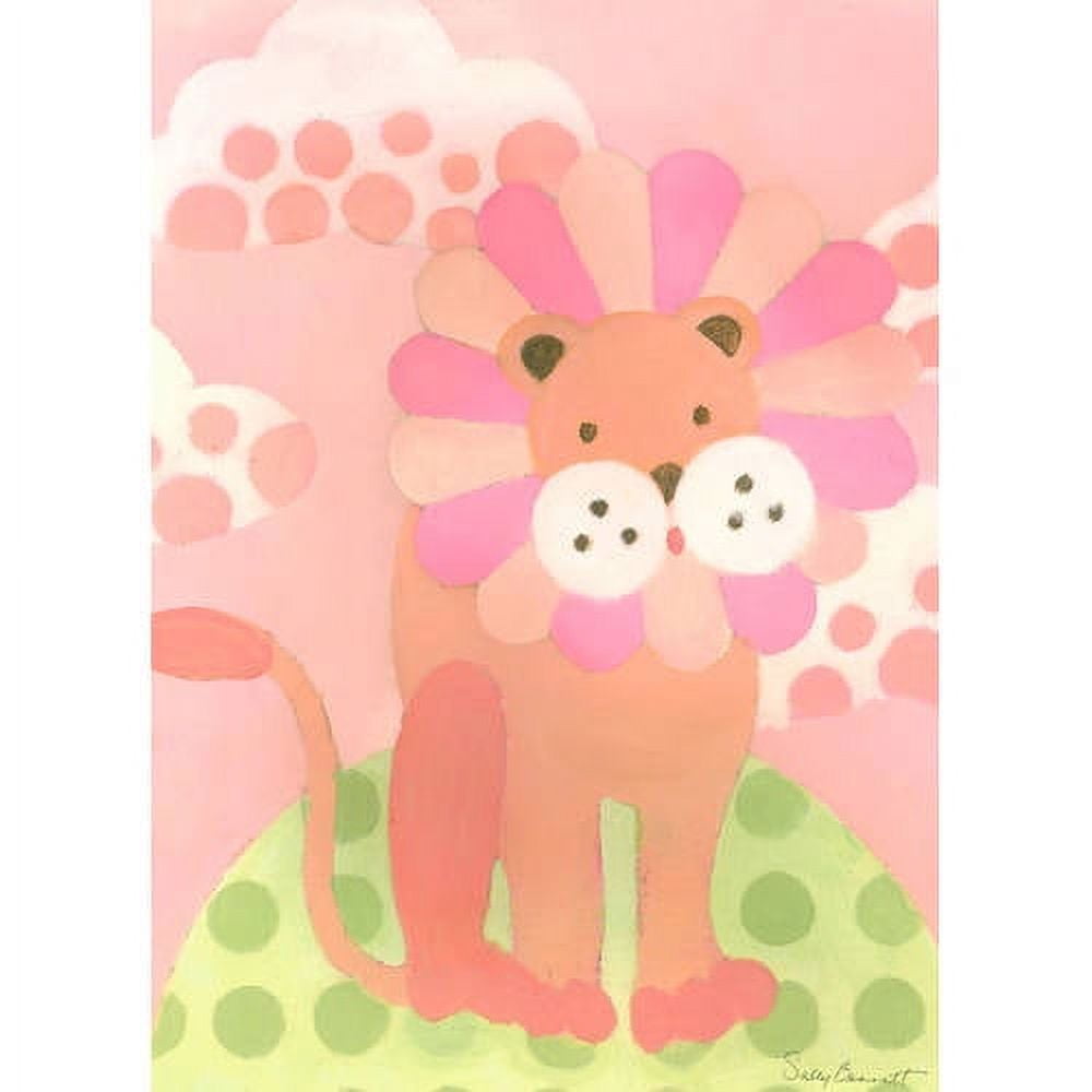 Oopsy Daisys 10 inch Leo Lion Canvas Wall Art - Pink