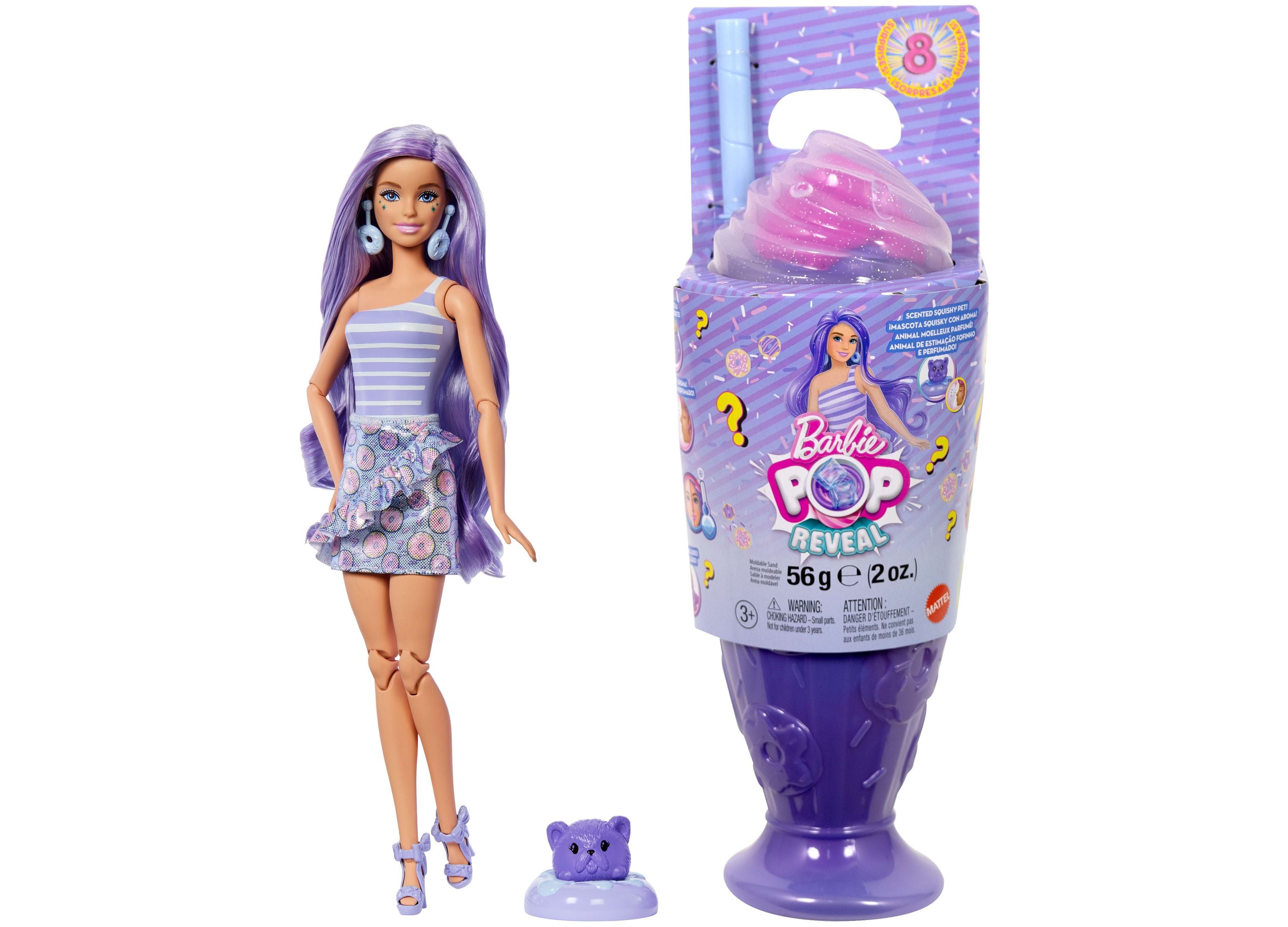Barbie Pop Reveal Treat Series - Sweet Swirl Adventure Doll