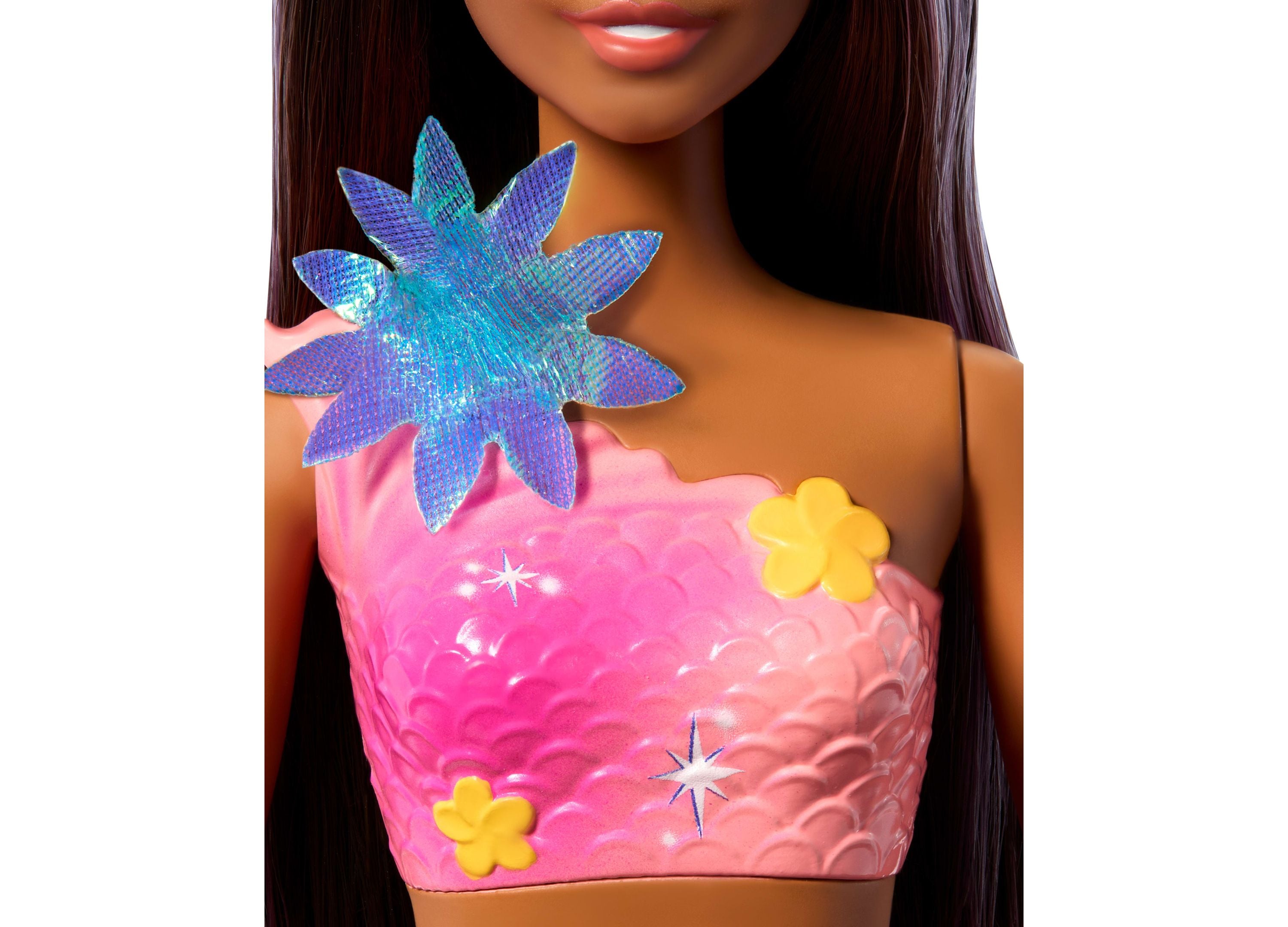 Alternative view of Barbie Flower Magic Mermaid Doll with Blossoming Feature and Pearl Headband