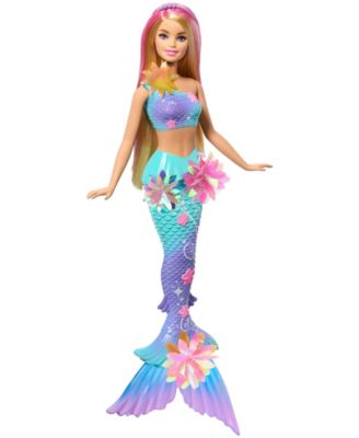 Alternative view of Barbie Flower Magic Mermaid Doll - Blonde with Pink Highlights