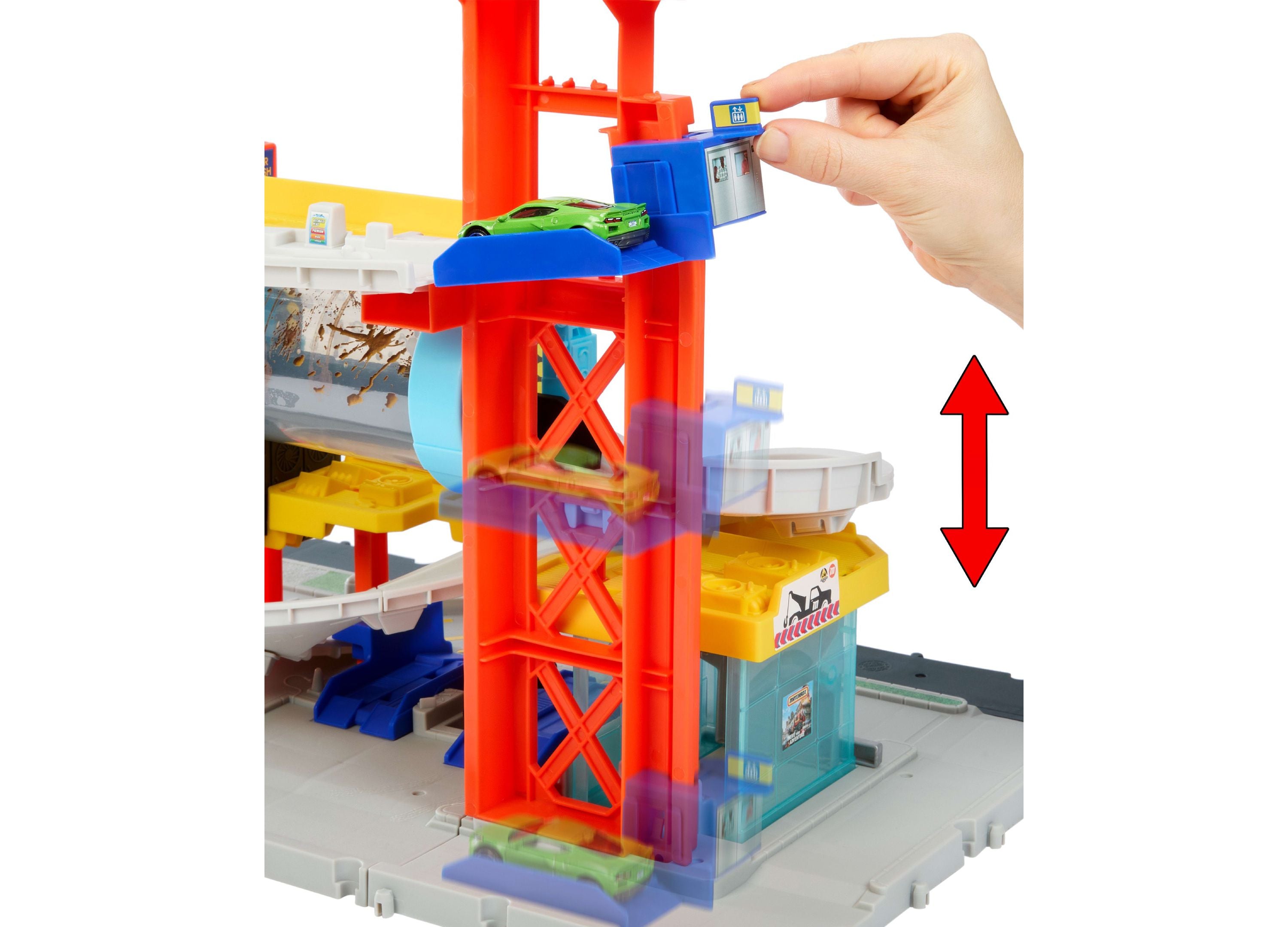Alternative view of Matchbox Spin Cyclone 1:64 Scale Car Wash Playset with Toy Cars