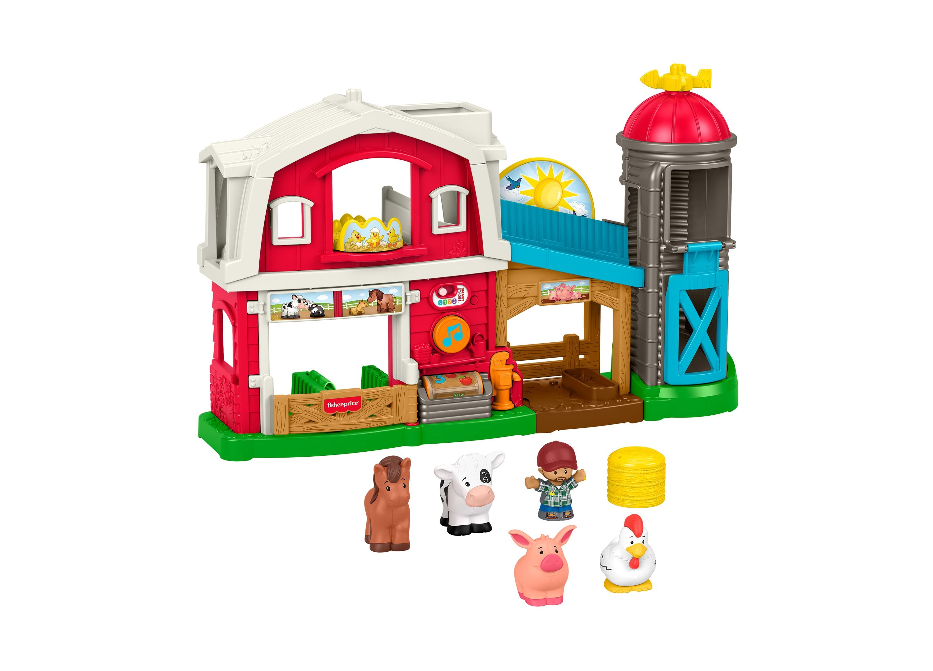 Fisher-Price Little People Caring Fun Animal Farm Playset with Interactive Features