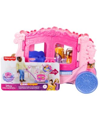 Alternative view of Fisher-Price Little People Disney Princess Musical Carriage with Belle and Rapunzel Figures