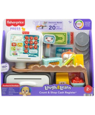Alternative view of Fisher Price Laugh and Learn Count and Shop Cash Register Interactive Toddler Toy, 20 Pieces