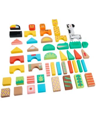 Alternative view of Fisher Price Jungle Adventure 50-Piece Wooden Block Set