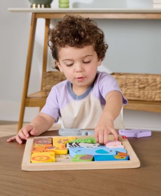 Fisher Price 13 pc Wooden Animal Shape-Sorting Puzzle - Image 4