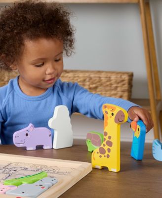 Fisher Price 13 pc Wooden Animal Shape-Sorting Puzzle - Image 2