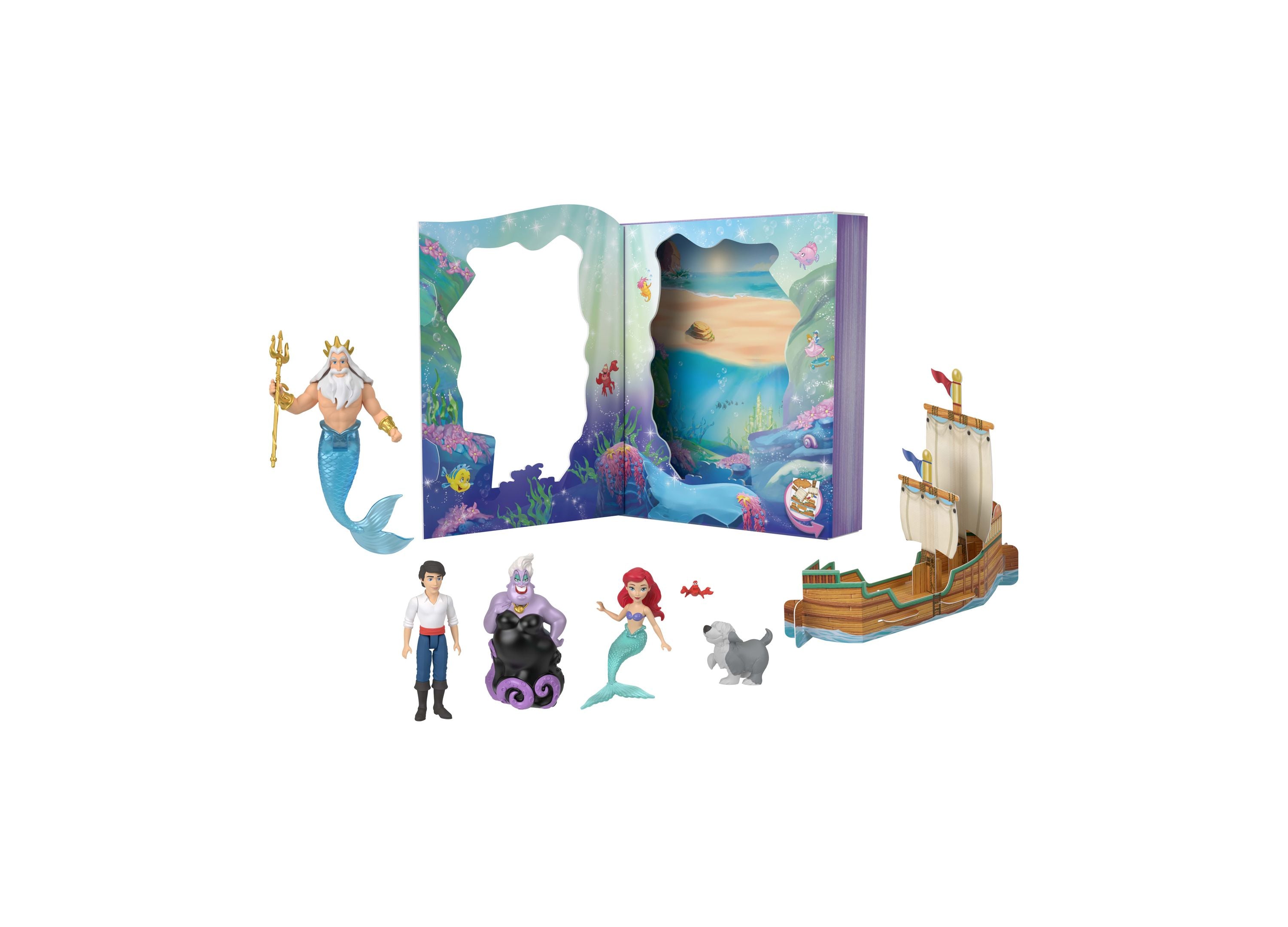 Disney Princess Ariel Mermaid 6-Figure Storybook Set