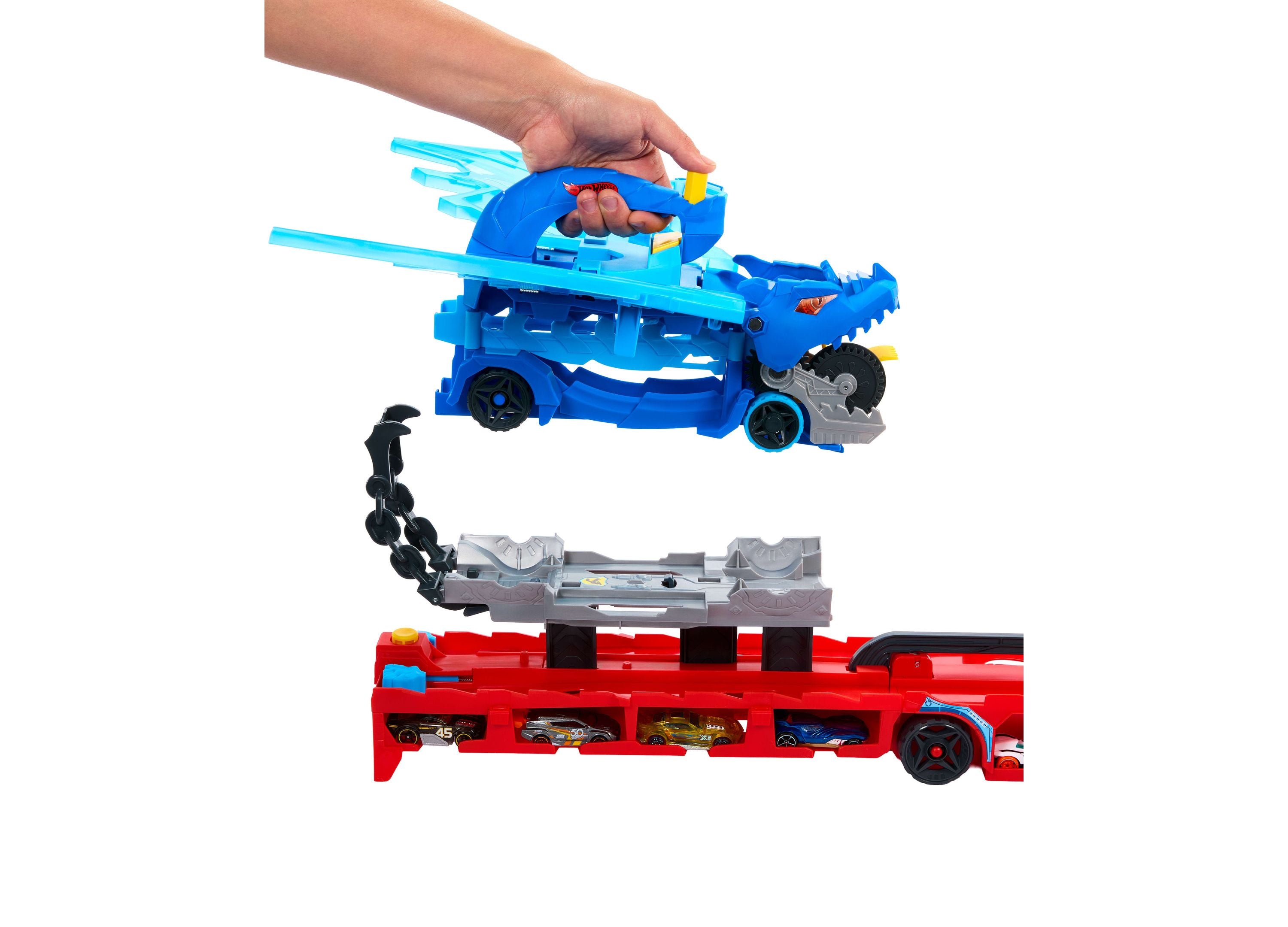 Alternative view of Hot Wheels Ultimate Dual Dragon Transporter Toy Cars