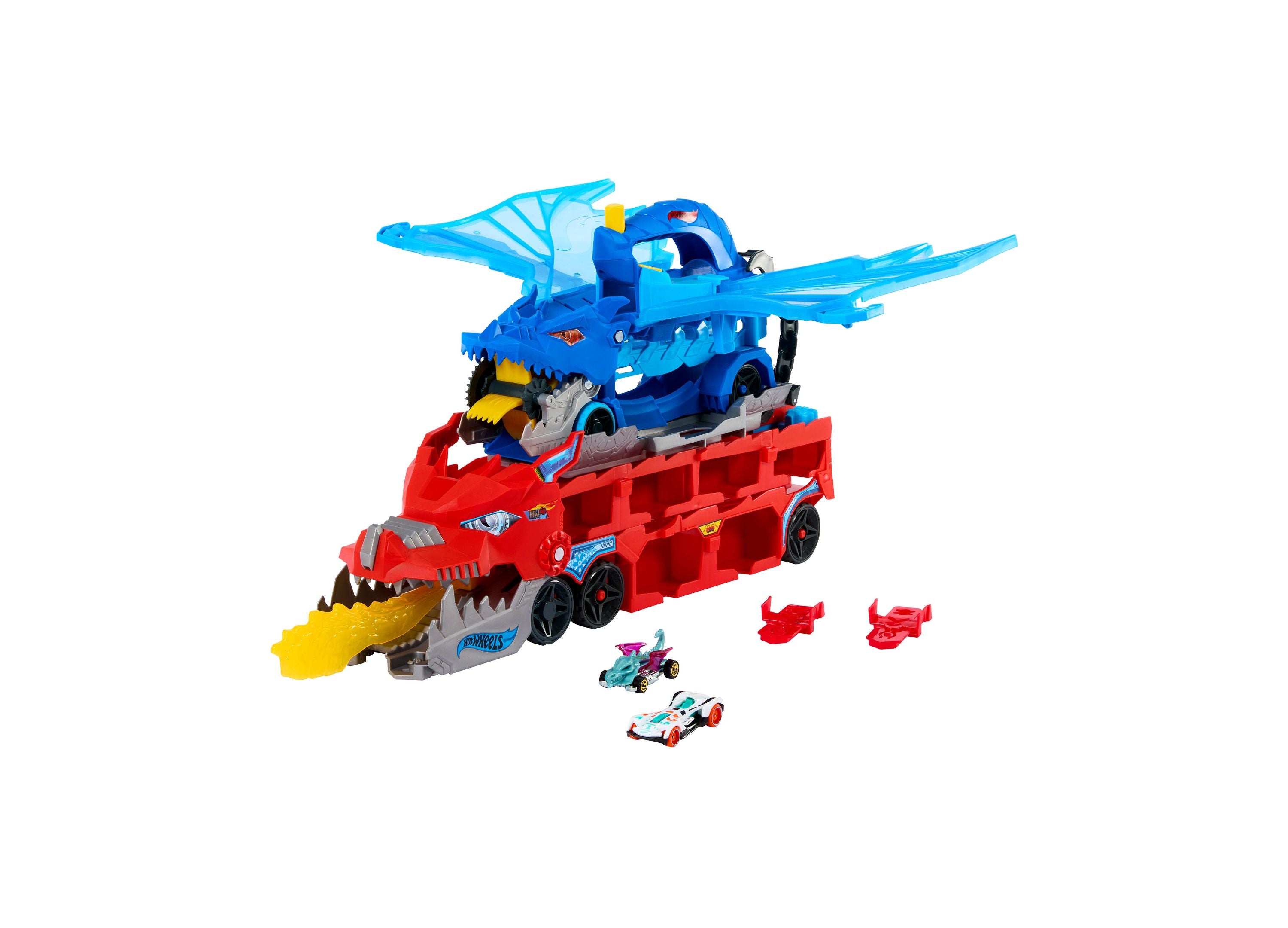 Hot Wheels Ultimate Dual Dragon Transporter Toy Cars - Image 3