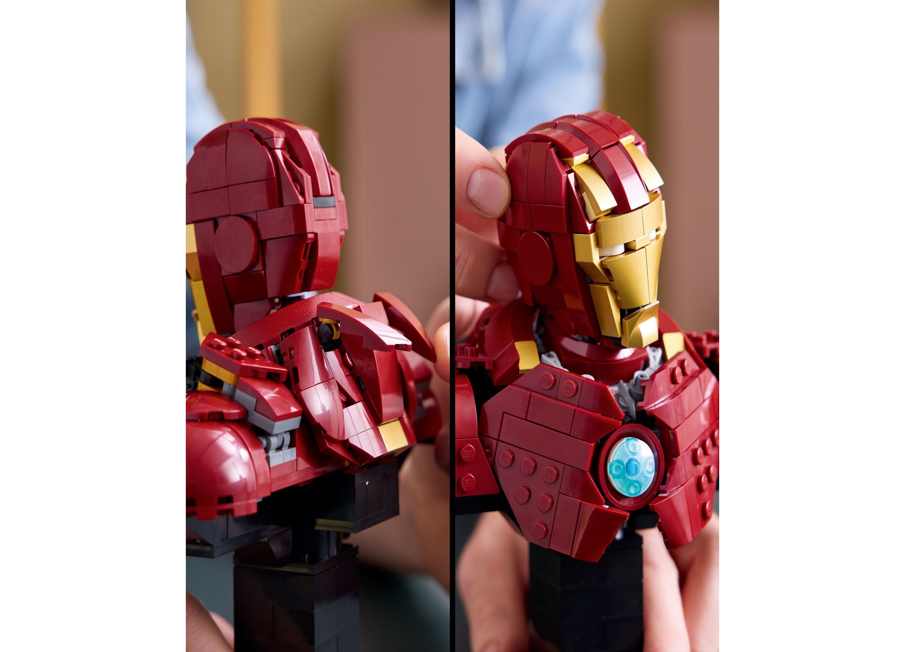 Alternative view of LEGO Marvel Iron Man MK4 Armor Bust Display Set - 436 Pieces